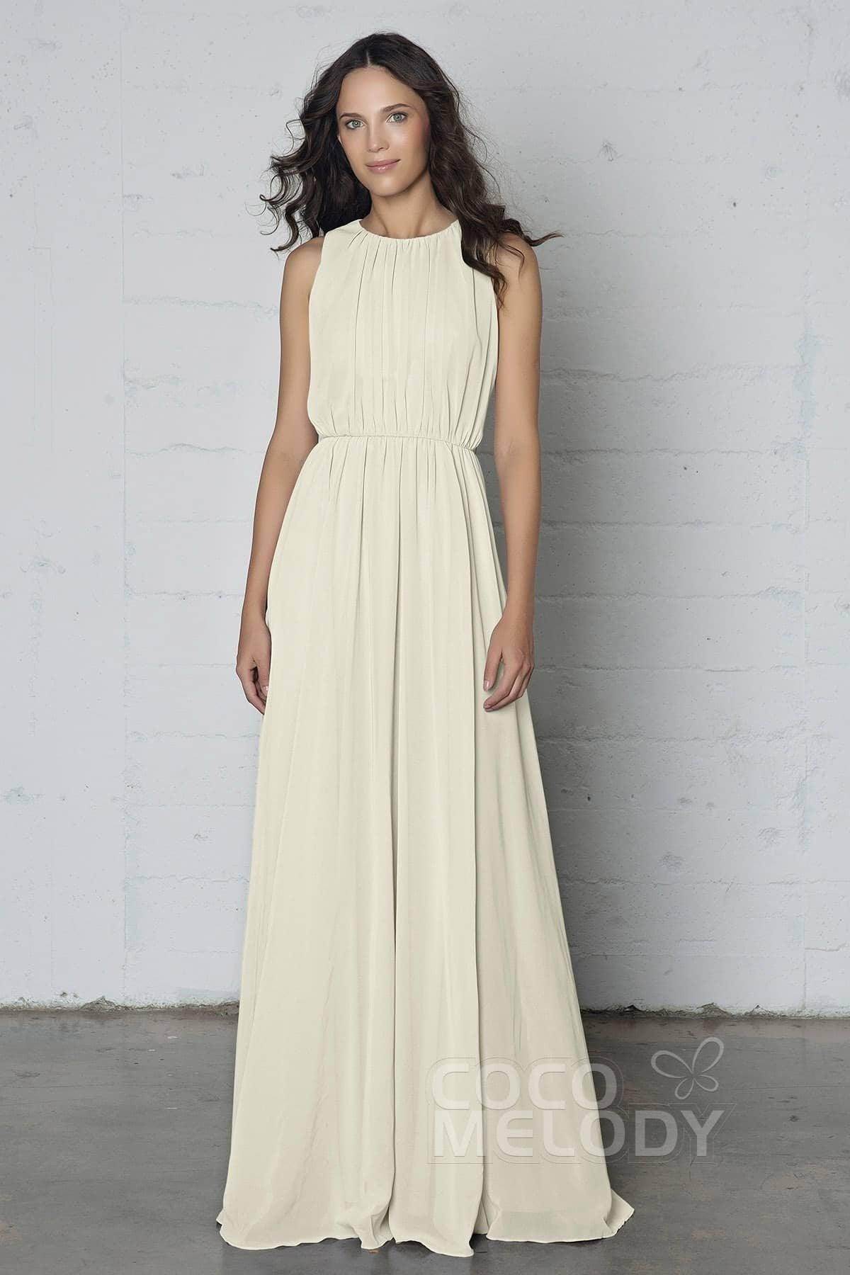 Sheath-Column Floor Length Chiffon Dress PR17020