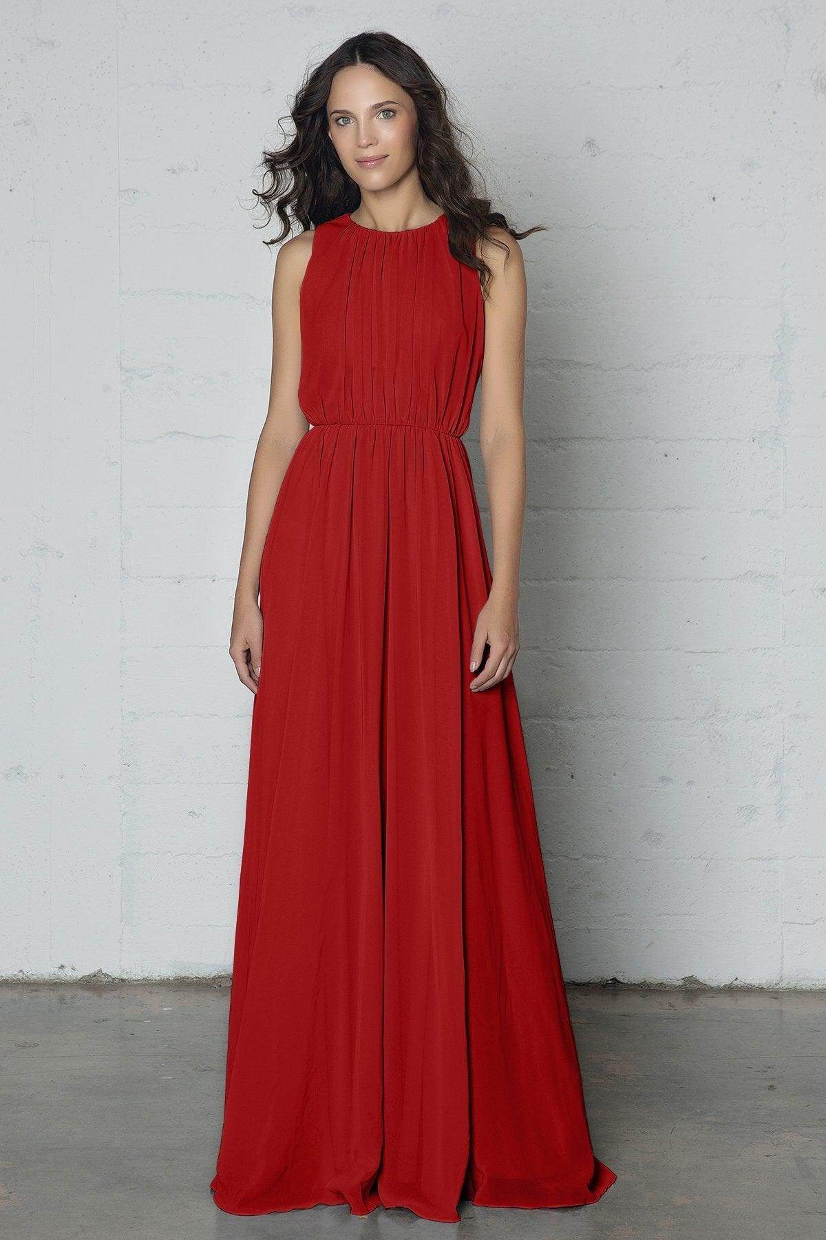 Sheath-Column Floor Length Chiffon Dress PR17020