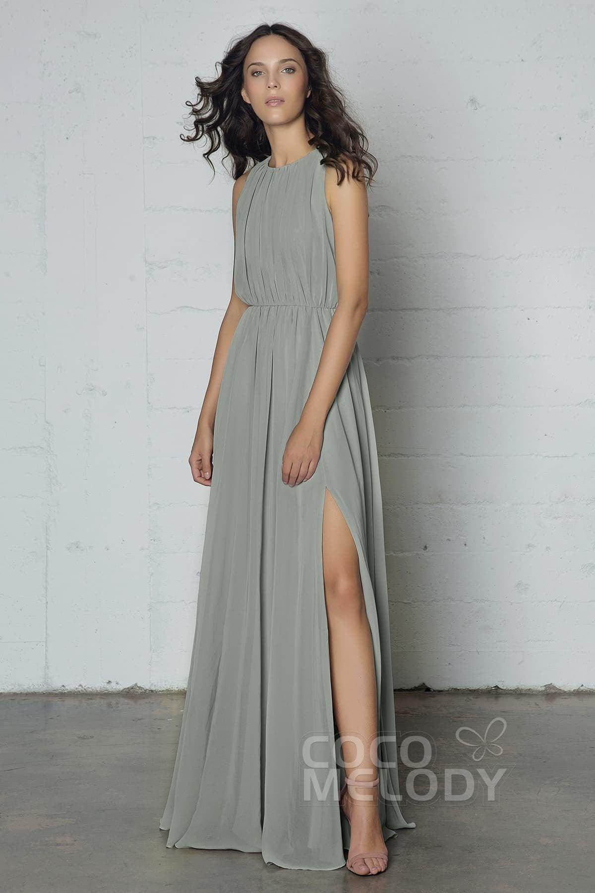 Sheath-Column Floor Length Chiffon Dress PR17020
