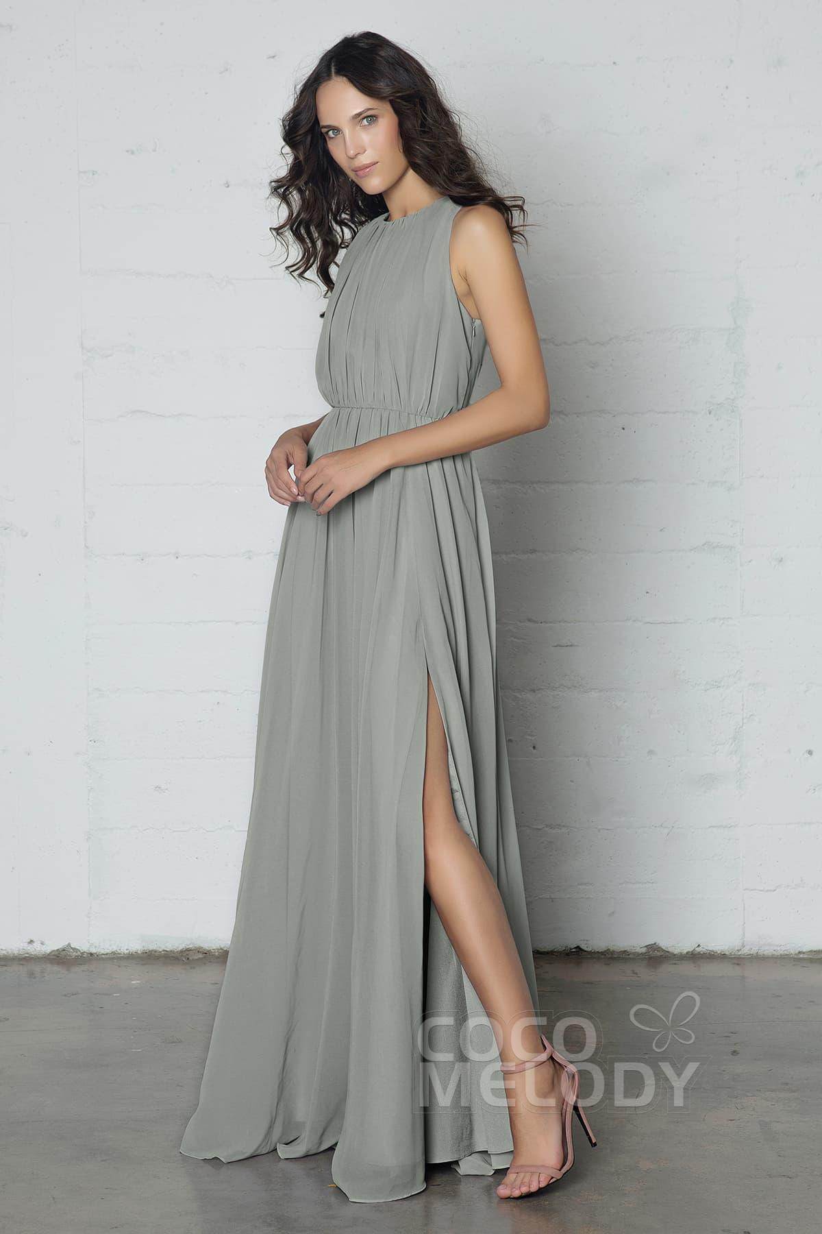 Sheath-Column Floor Length Chiffon Dress PR17020