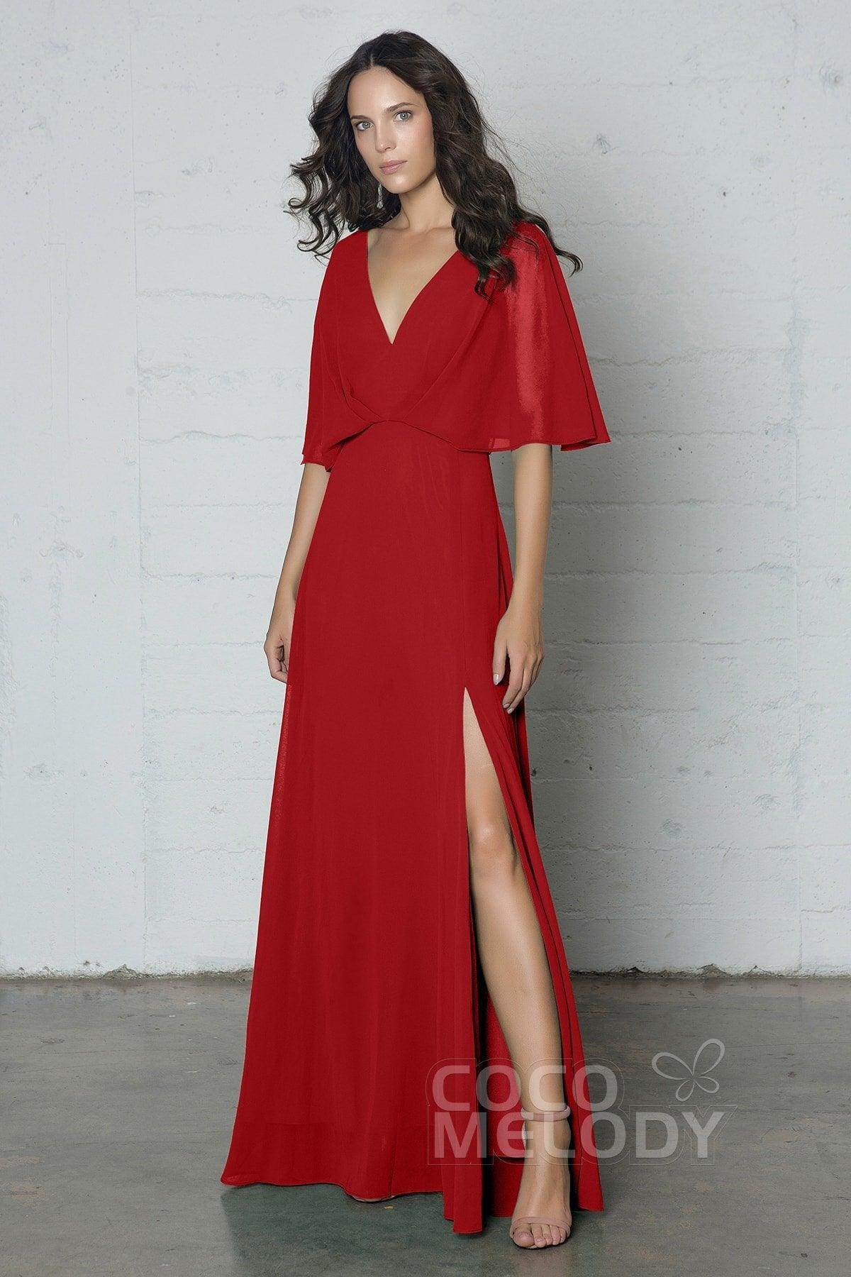 Sheath-Column Floor Length Chiffon Dress PR17024