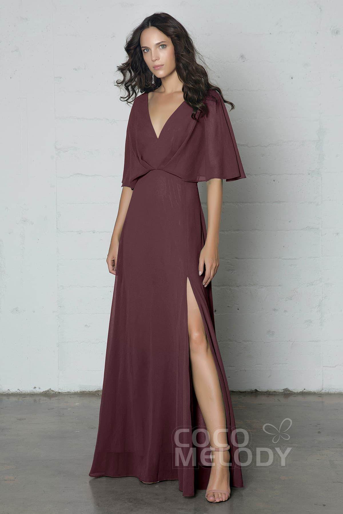 Sheath-Column Floor Length Chiffon Dress PR17024