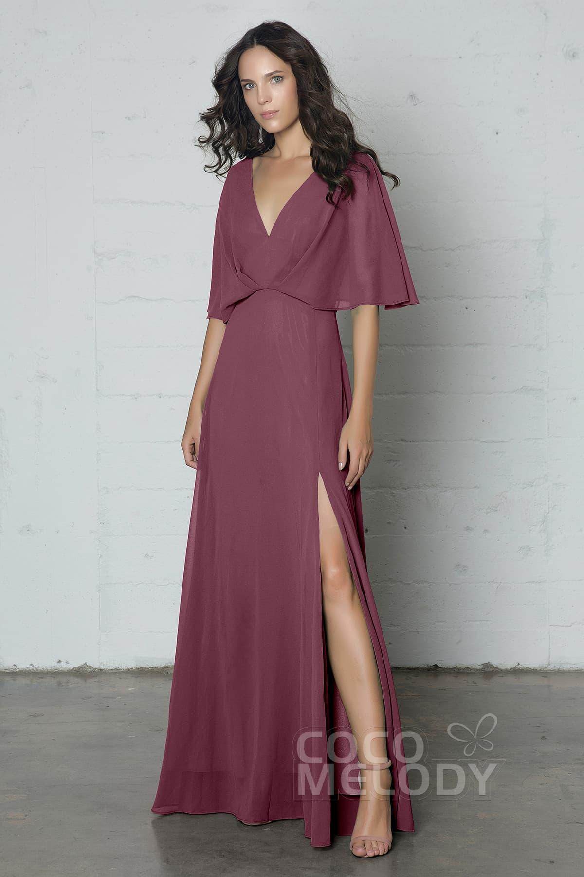 Sheath-Column Floor Length Chiffon Dress PR17024