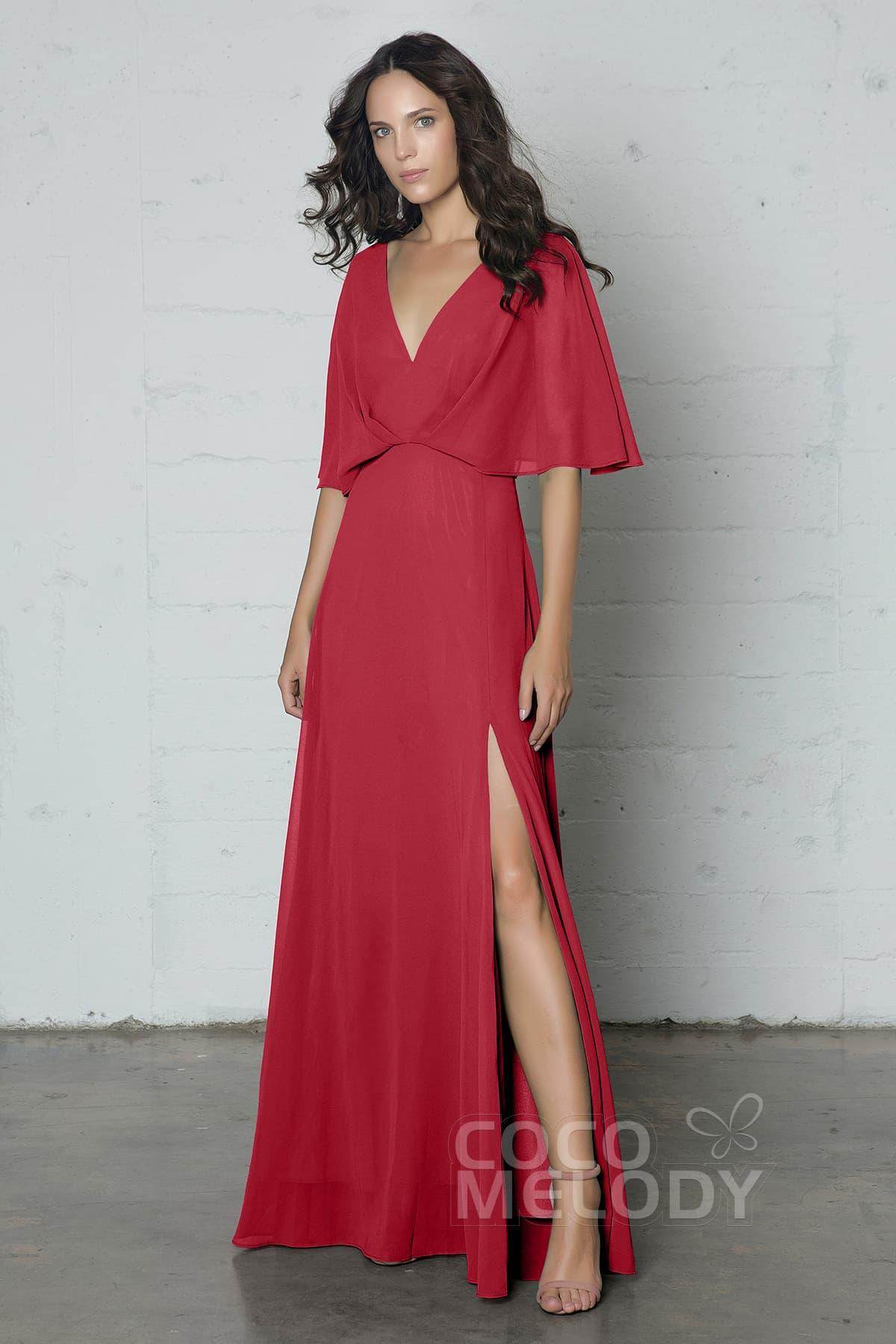 Sheath-Column Floor Length Chiffon Dress PR17024