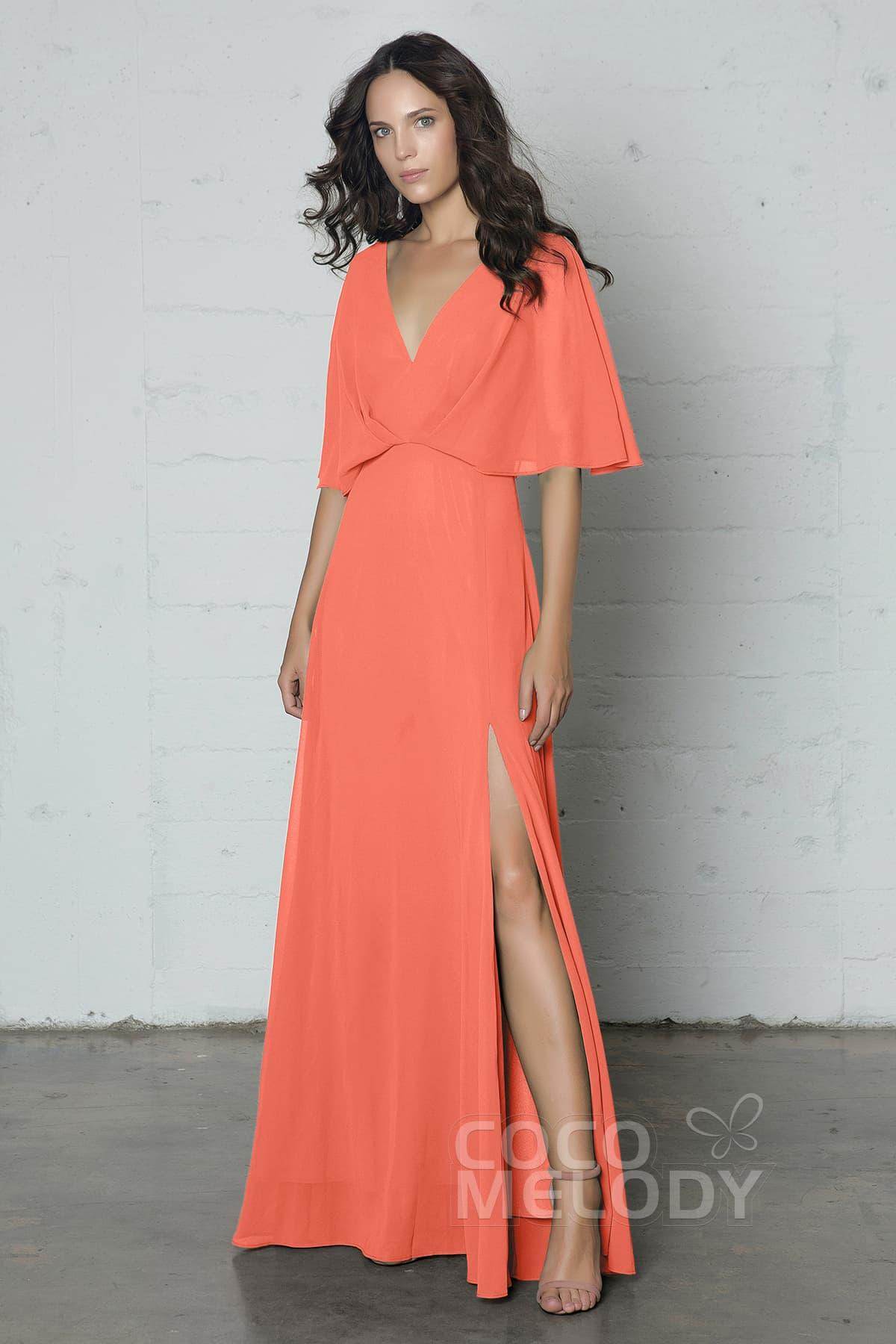 Sheath-Column Floor Length Chiffon Dress PR17024