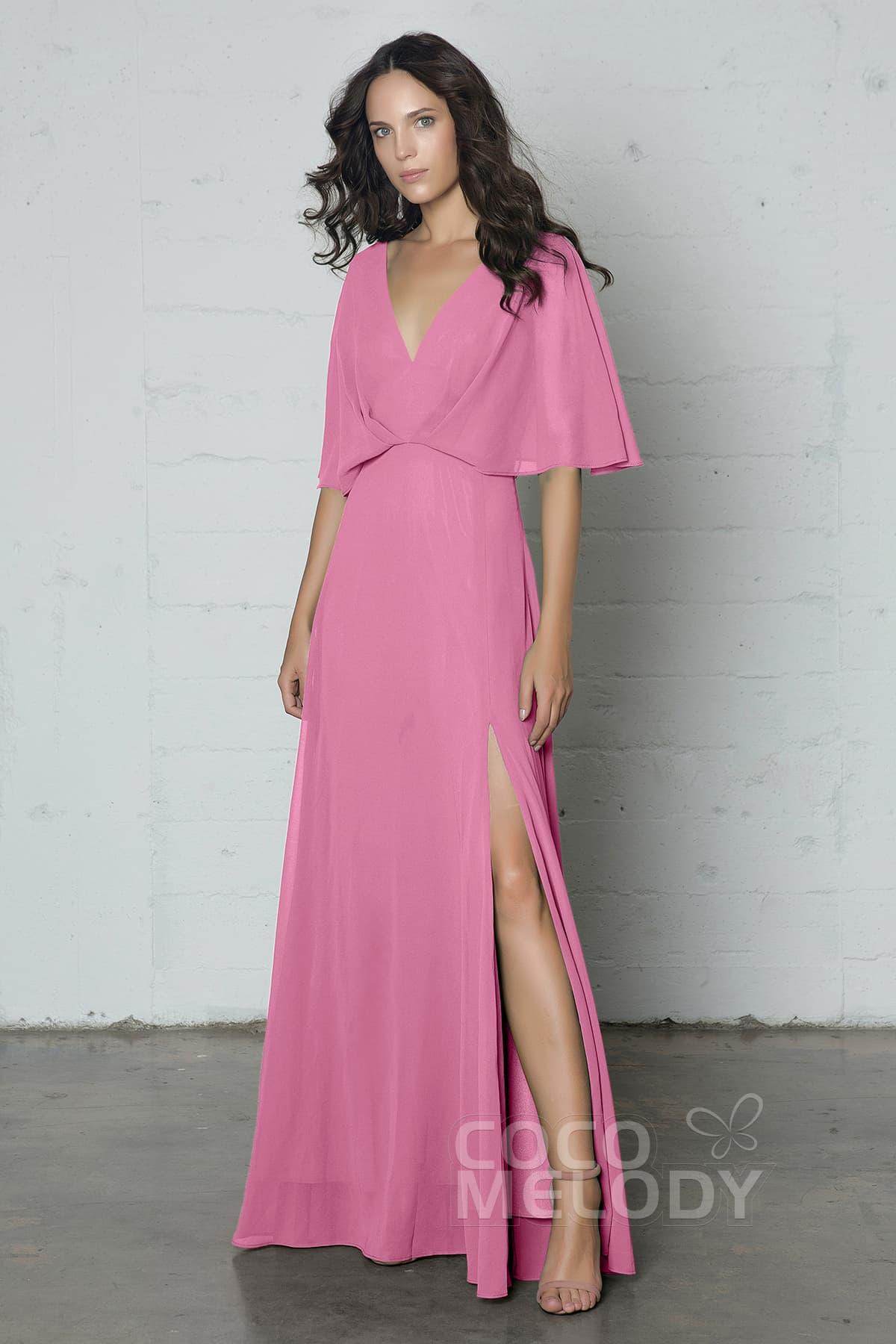 Sheath-Column Floor Length Chiffon Dress PR17024