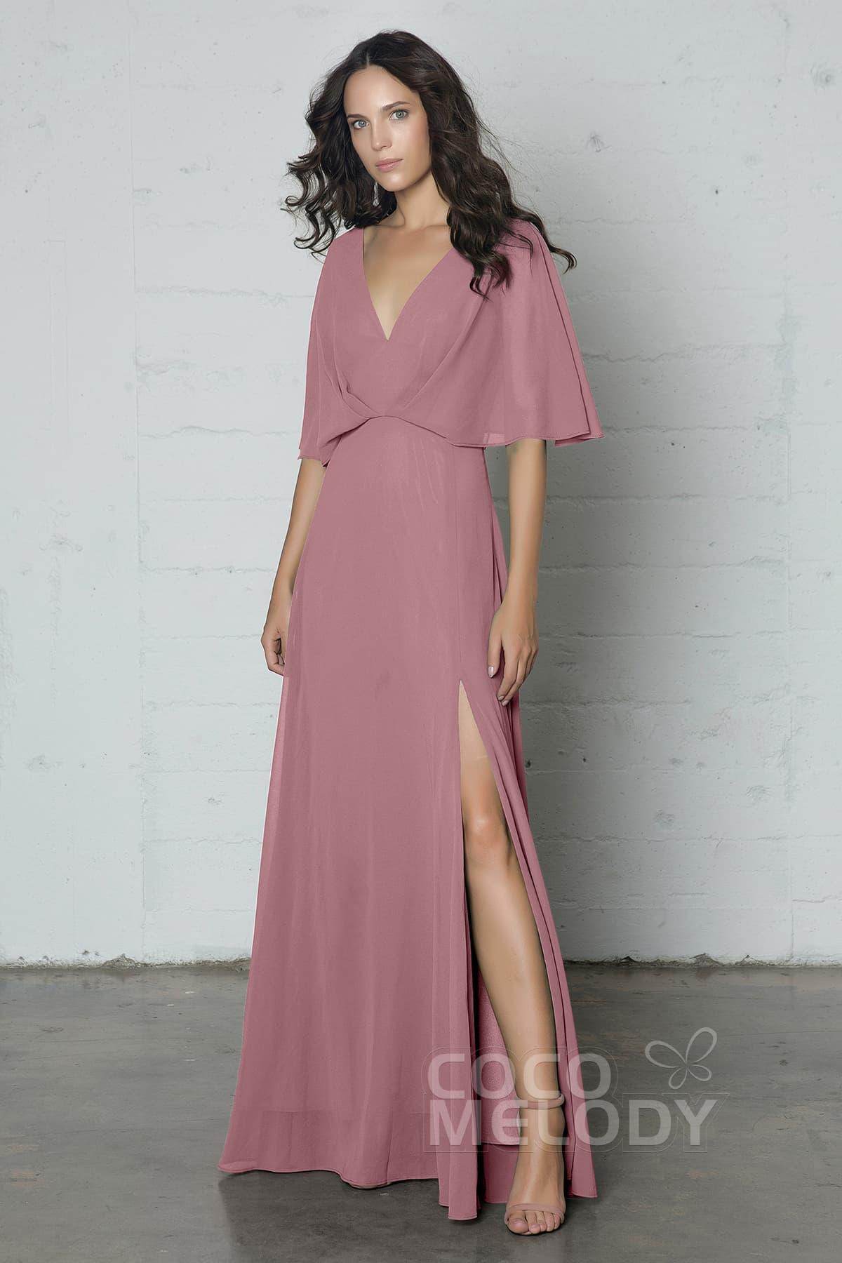 Sheath-Column Floor Length Chiffon Dress PR17024