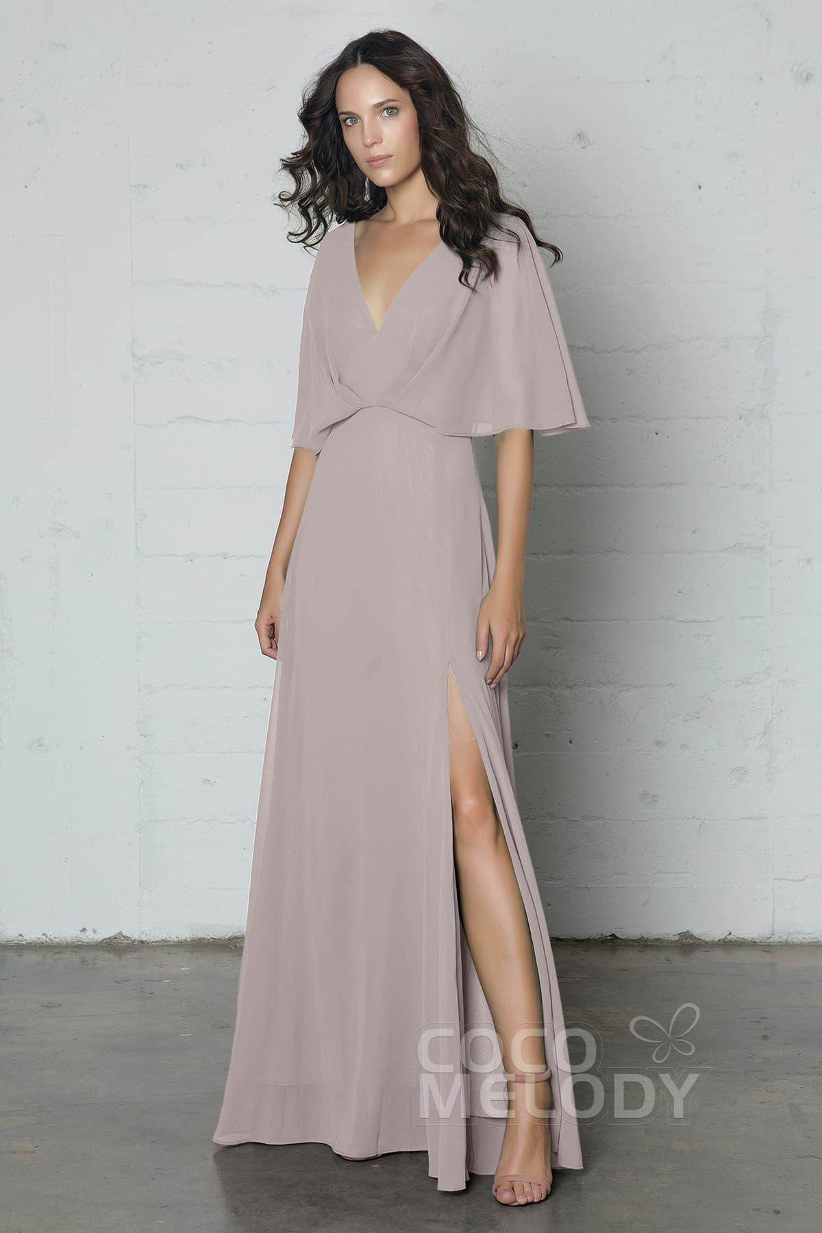 Sheath-Column Floor Length Chiffon Dress PR17024
