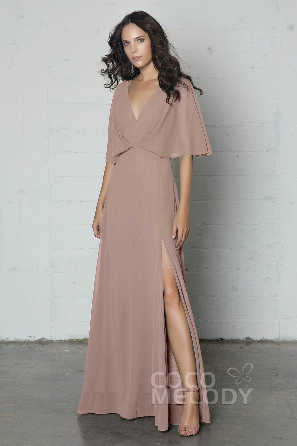 Sheath-Column Floor Length Chiffon Dress PR17024