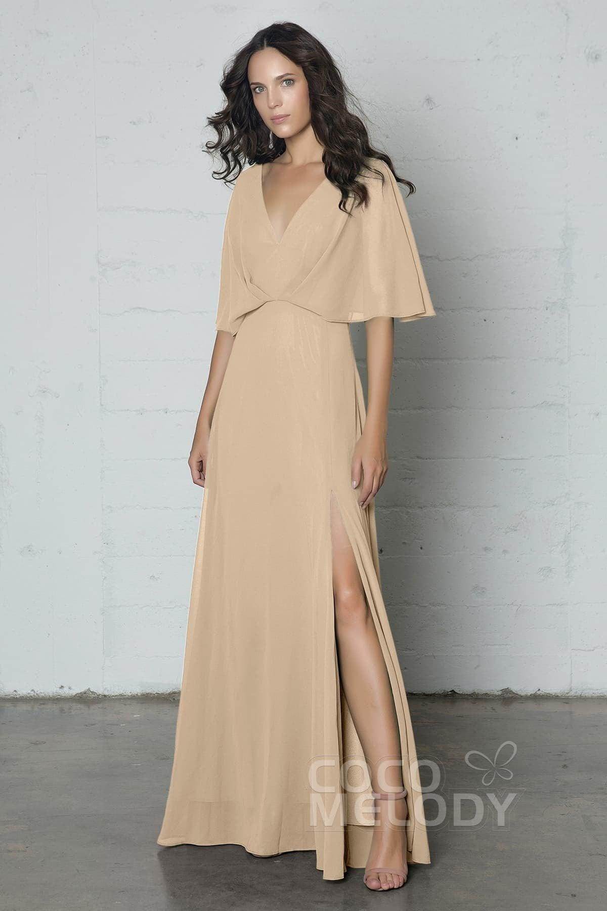 Sheath-Column Floor Length Chiffon Dress PR17024
