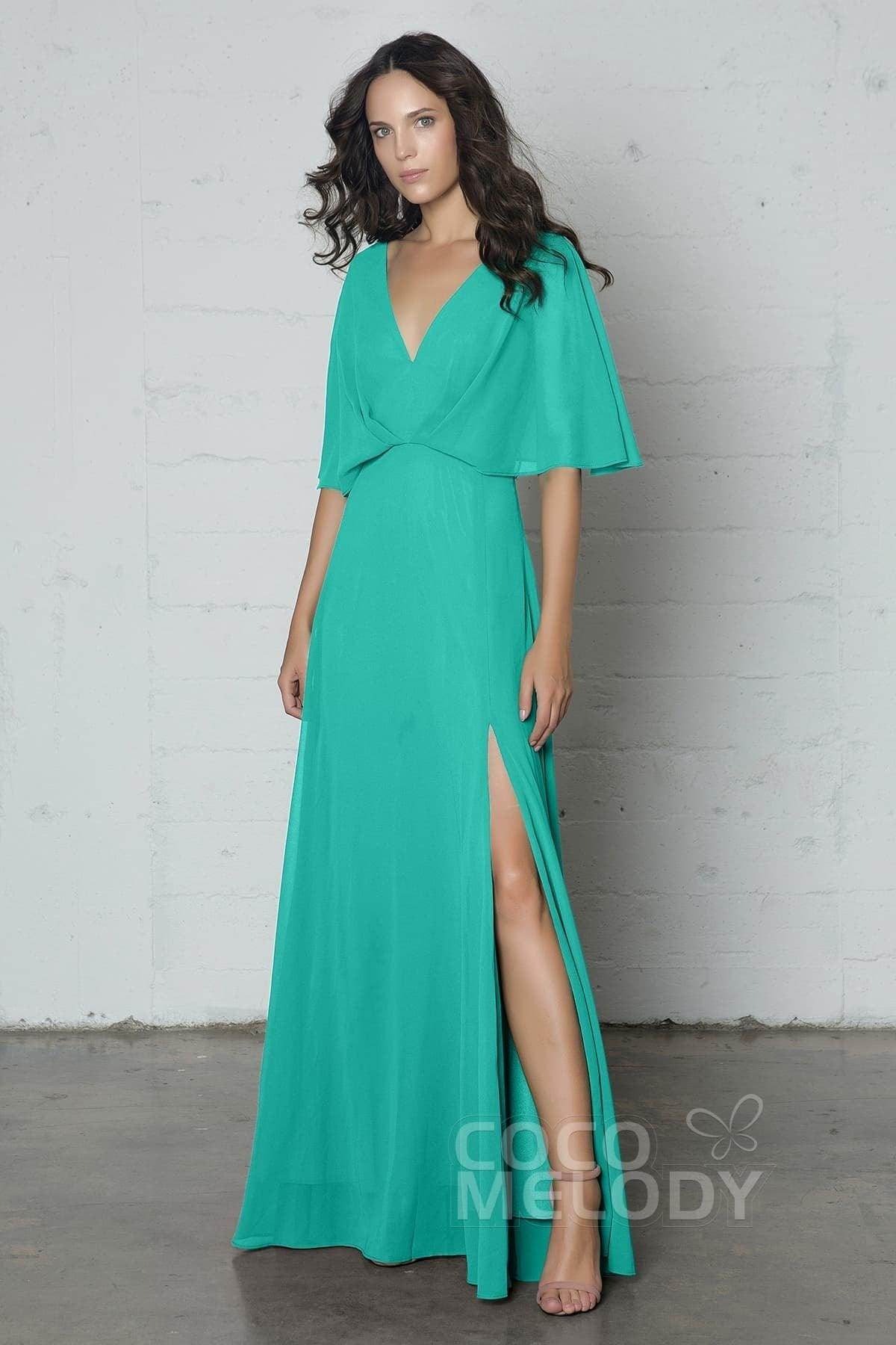 Sheath-Column Floor Length Chiffon Dress PR17024