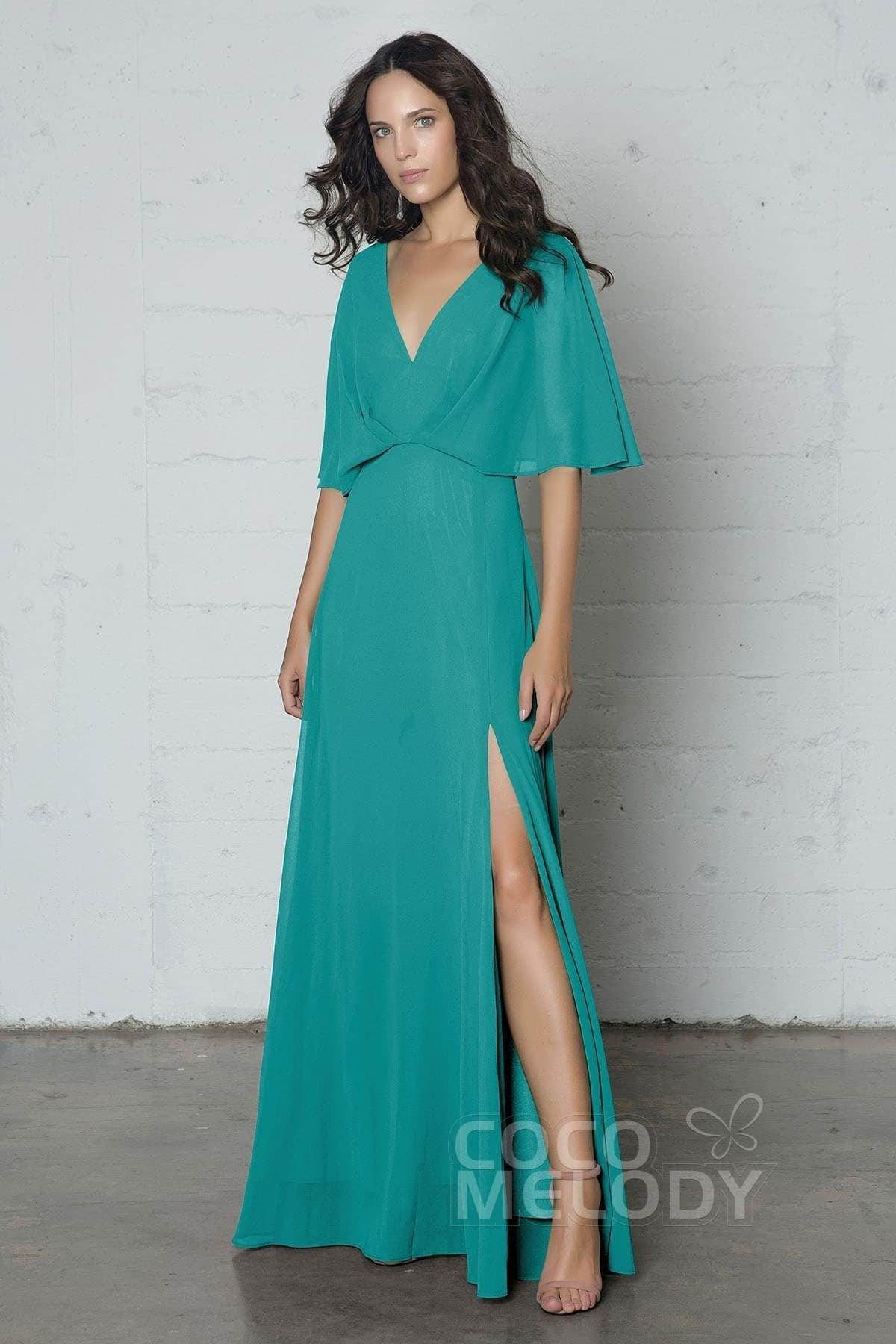 Sheath-Column Floor Length Chiffon Dress PR17024