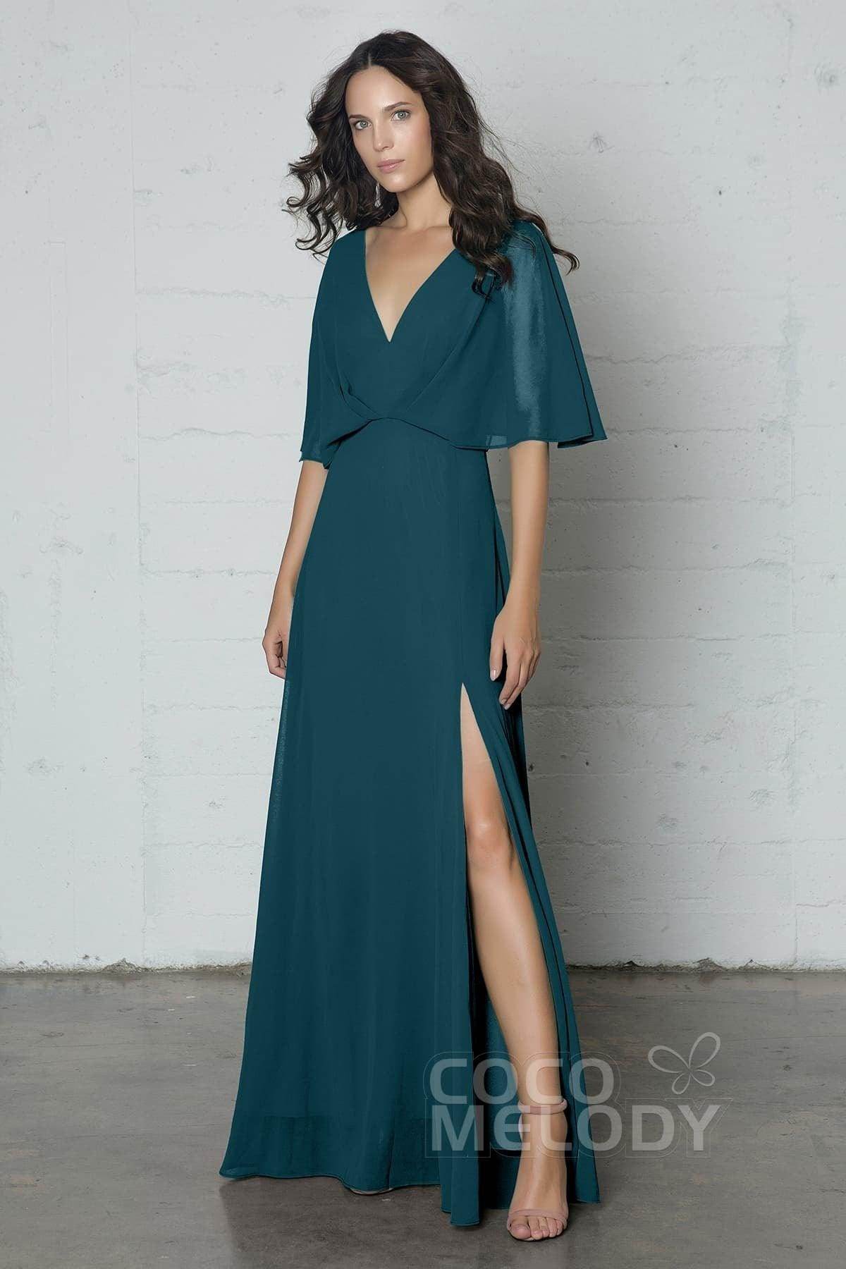 Sheath-Column Floor Length Chiffon Dress PR17024