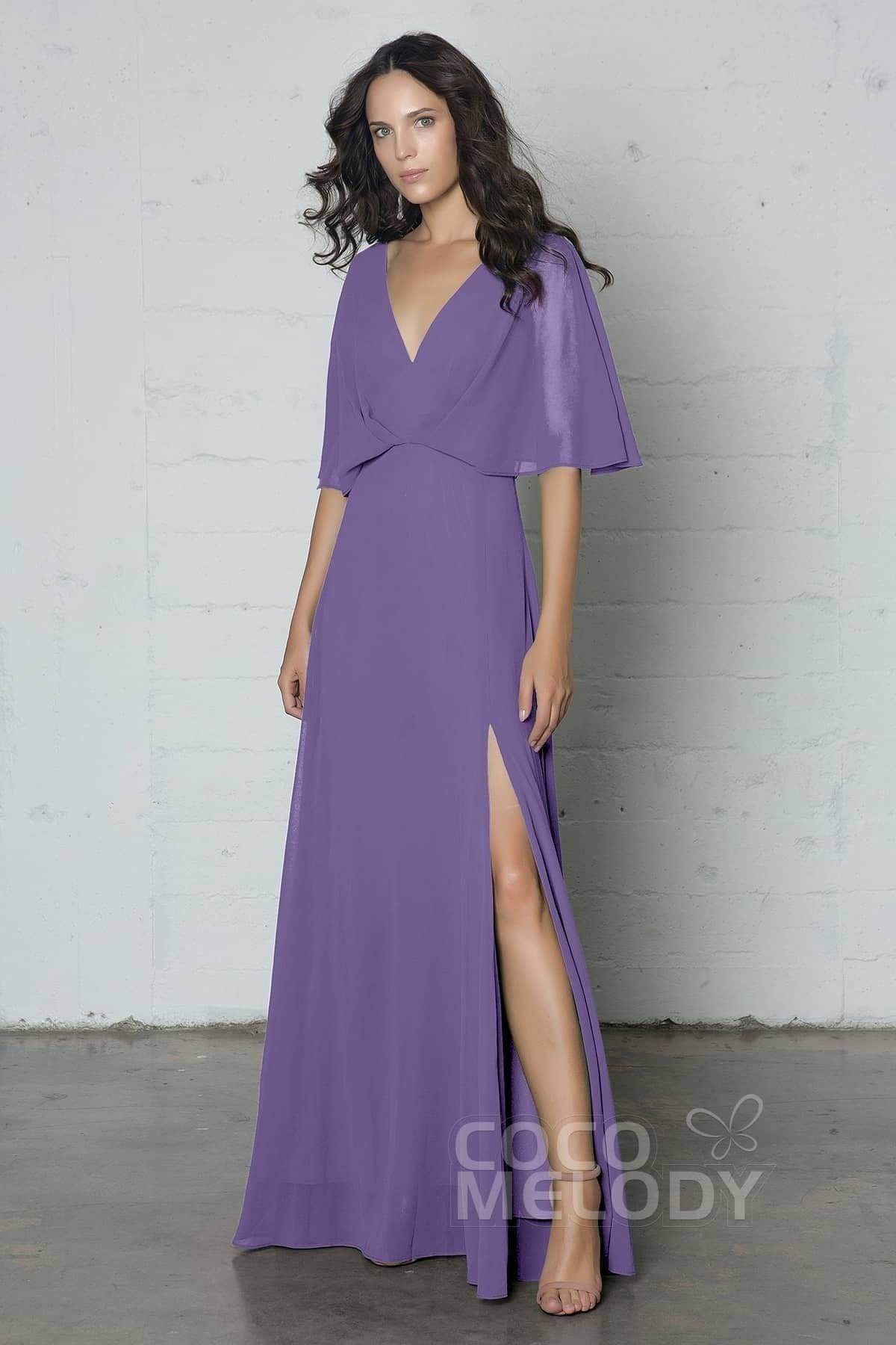 Sheath-Column Floor Length Chiffon Dress PR17024