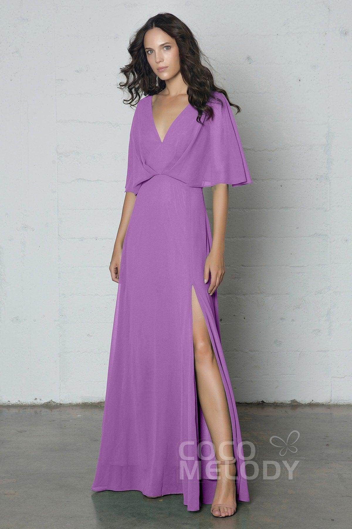Sheath-Column Floor Length Chiffon Dress PR17024