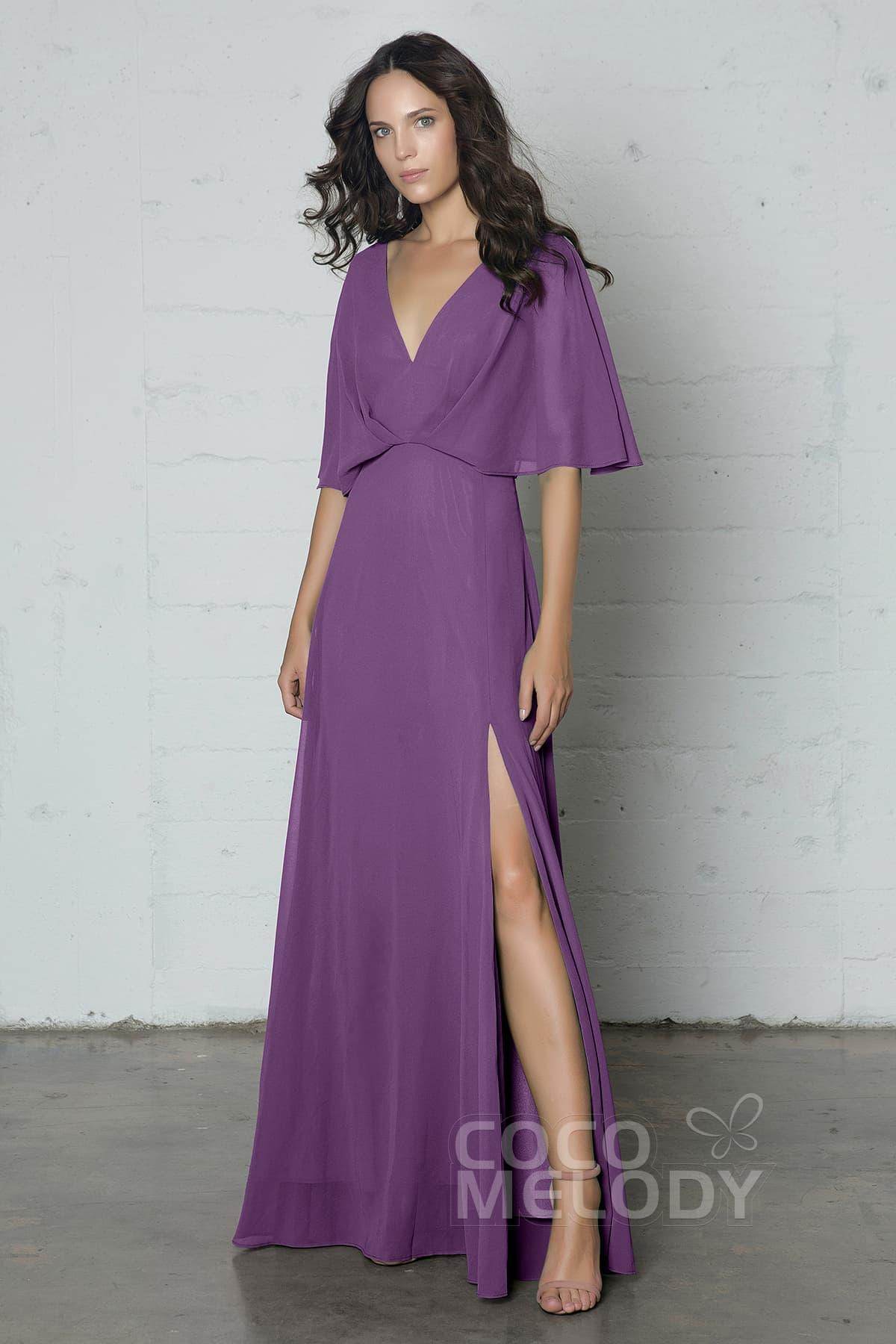 Sheath-Column Floor Length Chiffon Dress PR17024