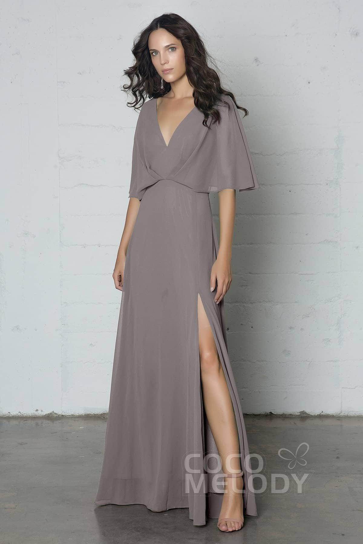 Sheath-Column Floor Length Chiffon Dress PR17024