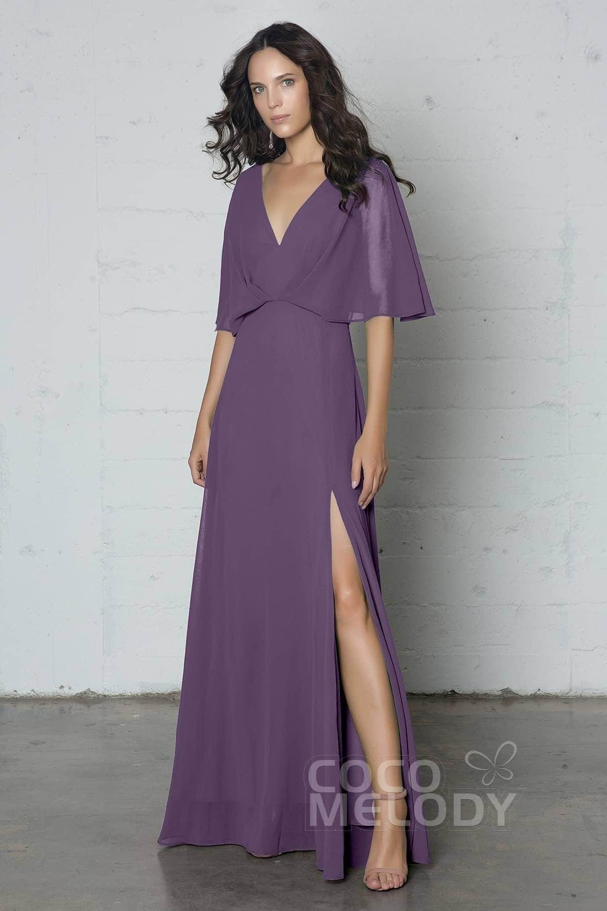 Sheath-Column Floor Length Chiffon Dress PR17024