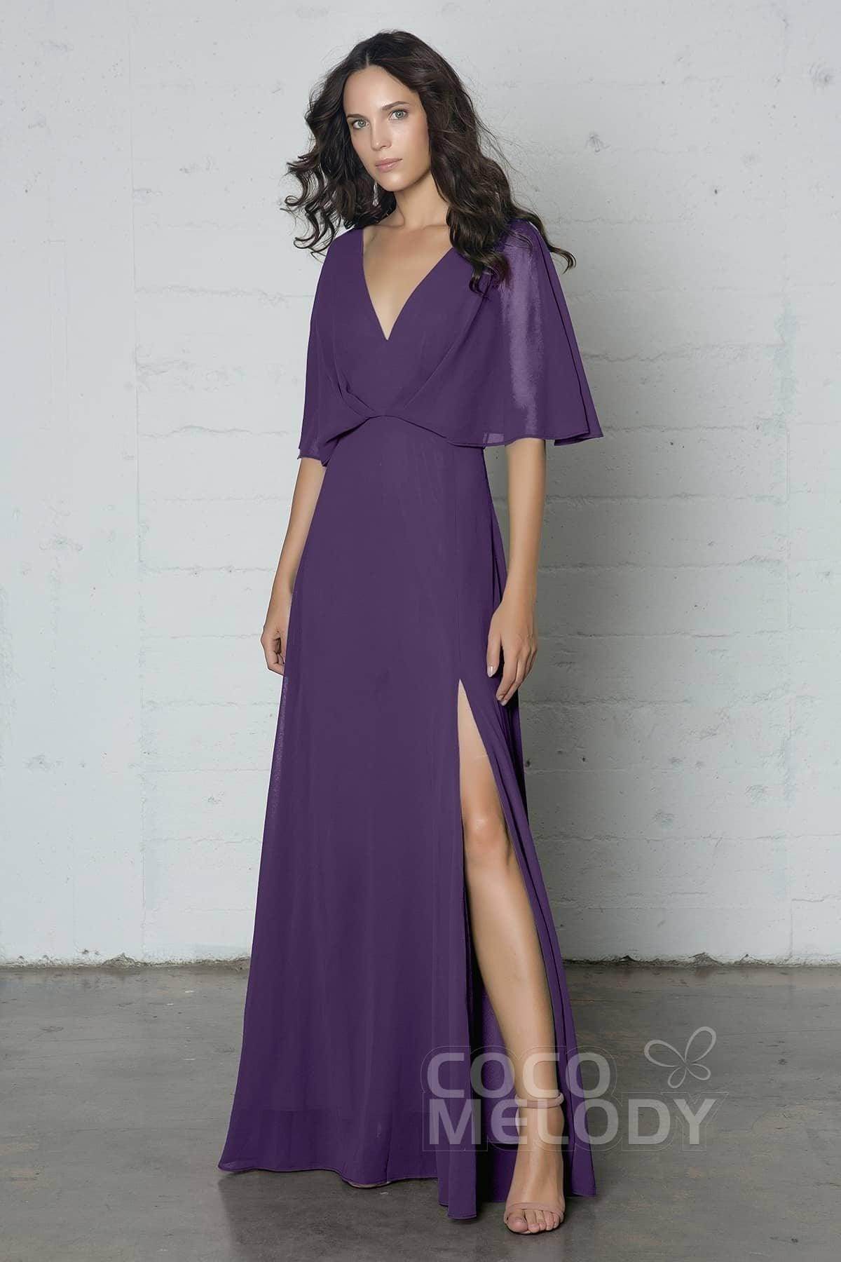 Sheath-Column Floor Length Chiffon Dress PR17024