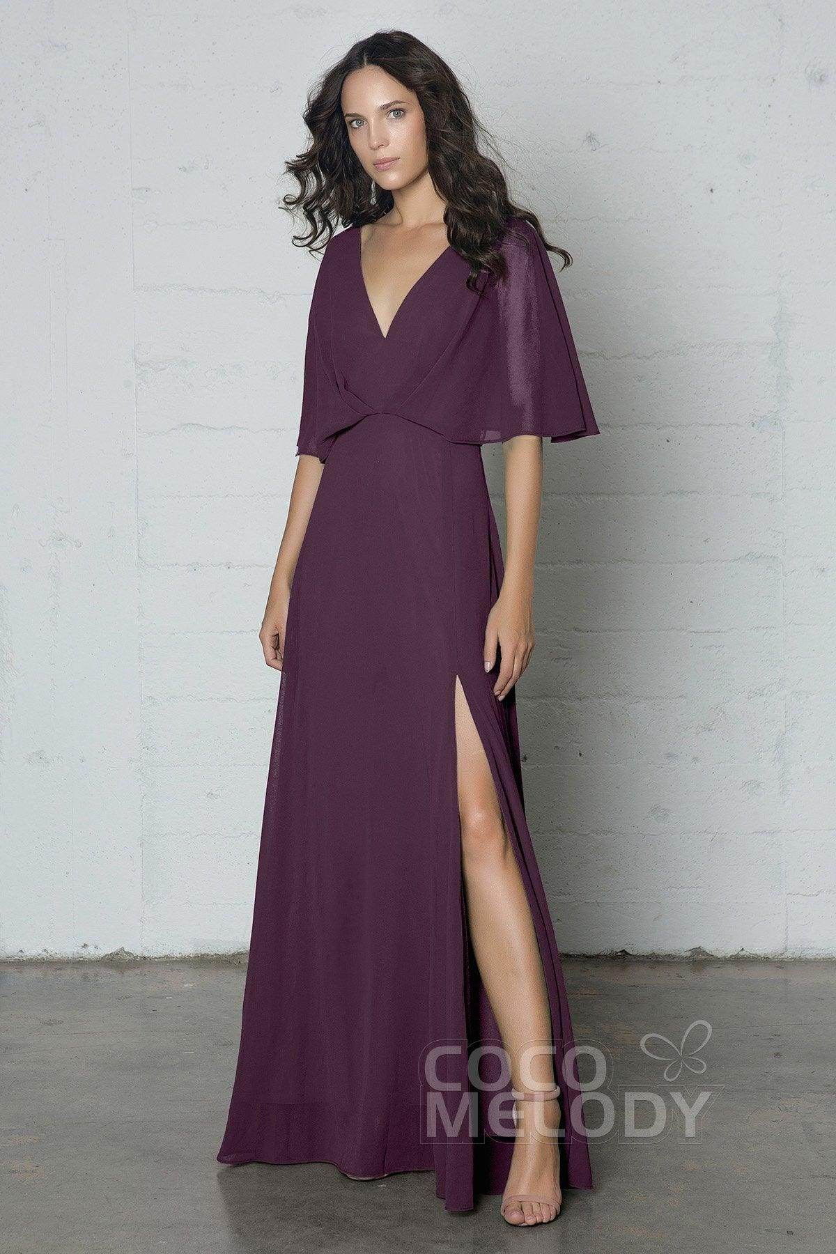Sheath-Column Floor Length Chiffon Dress PR17024