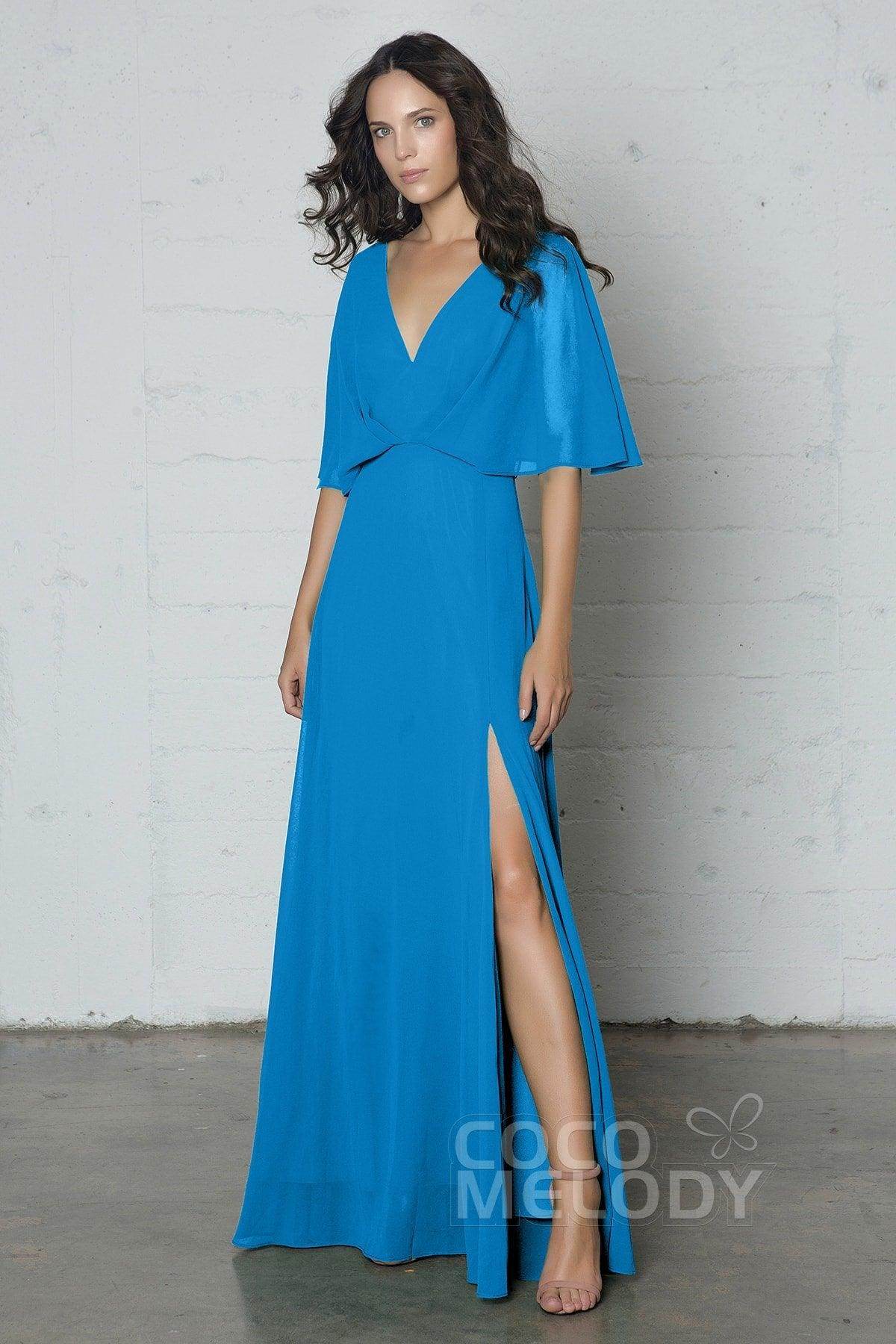 Sheath-Column Floor Length Chiffon Dress PR17024