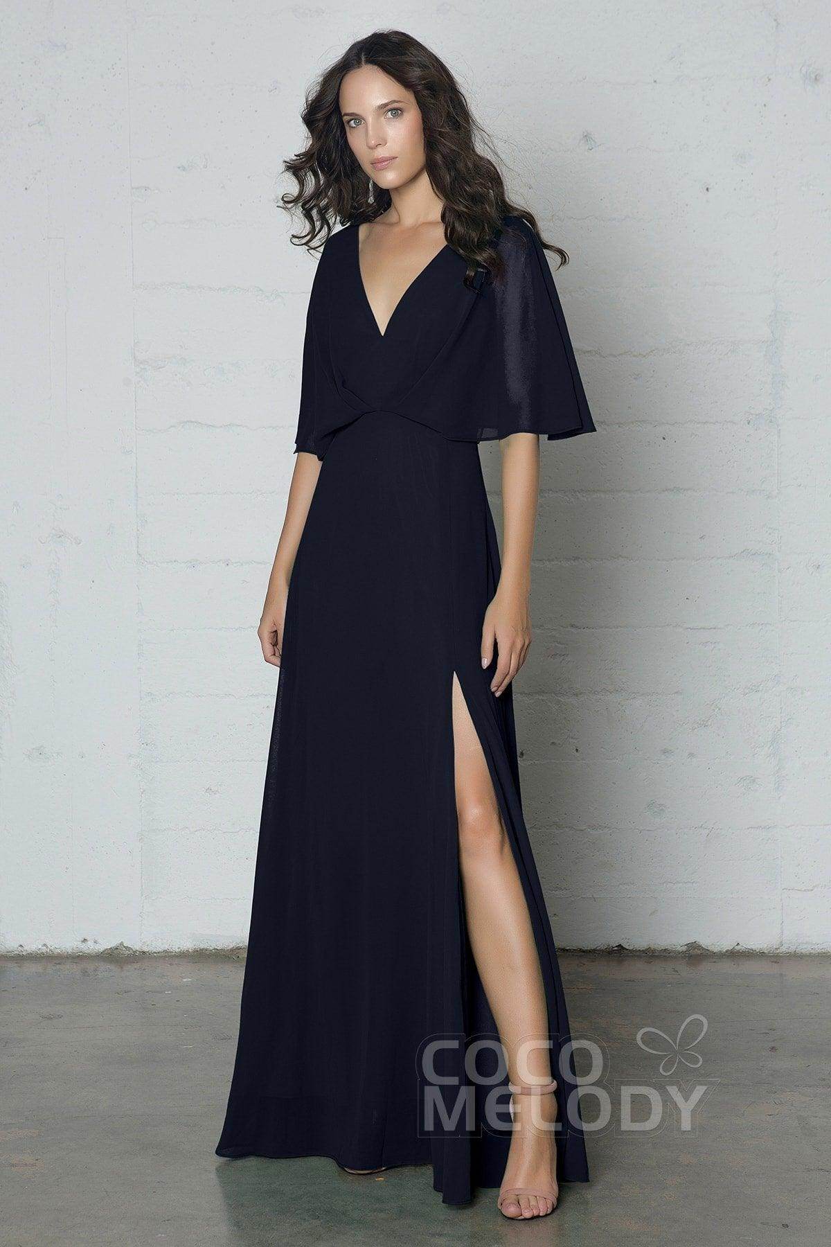 Sheath-Column Floor Length Chiffon Dress PR17024