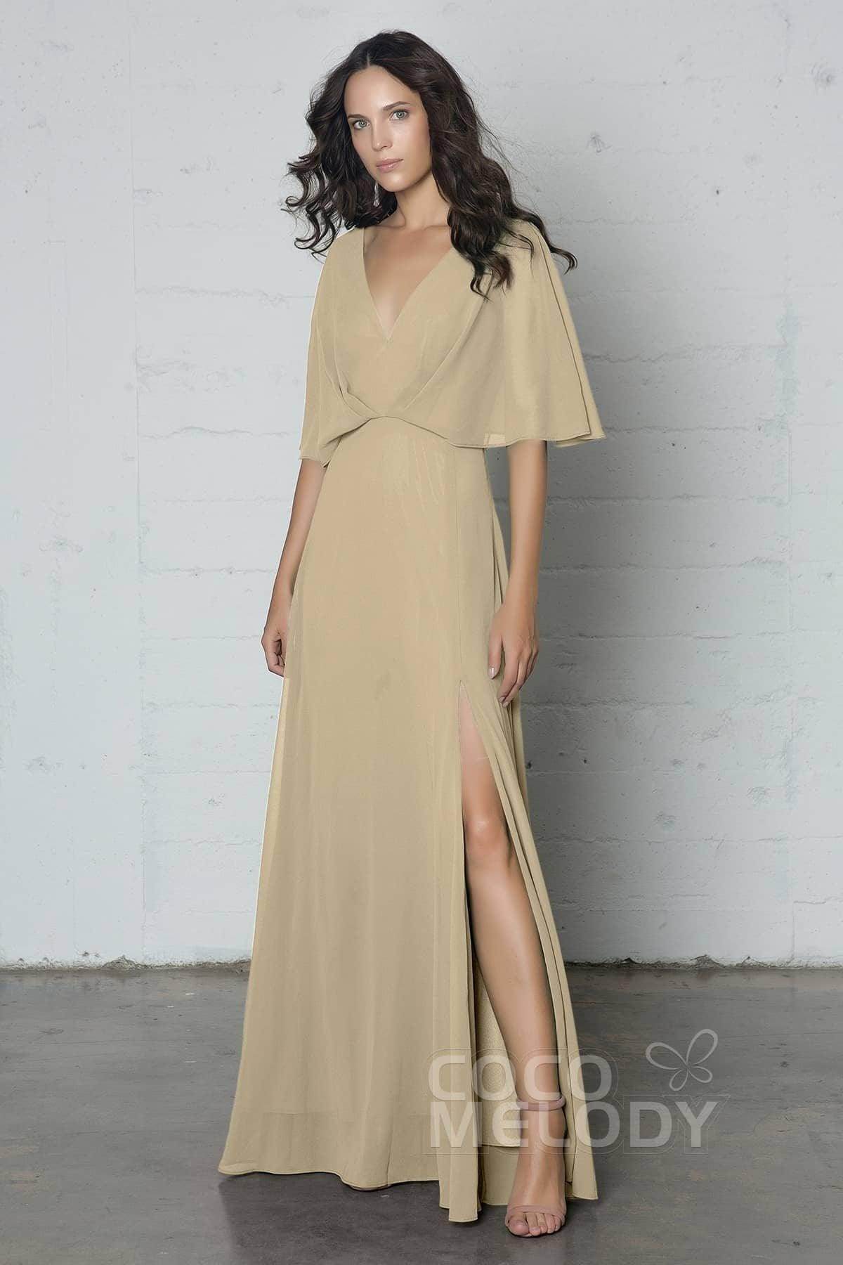 Sheath-Column Floor Length Chiffon Dress PR17024