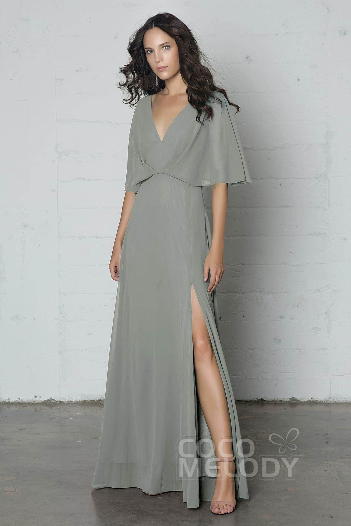Sheath-Column Floor Length Chiffon Dress PR17024