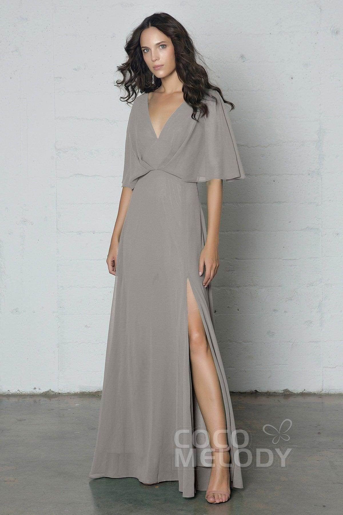 Sheath-Column Floor Length Chiffon Dress PR17024