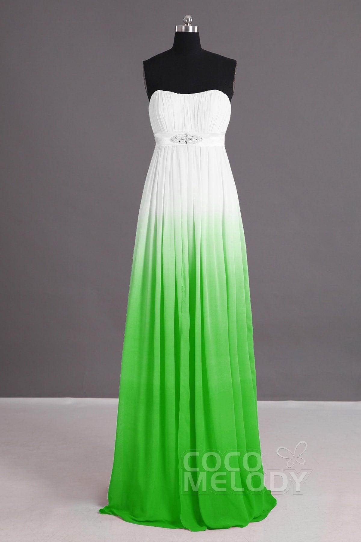 Sheath-Column Floor Length Chiffon Bridesmaid Dress Formal Dresses PR2917