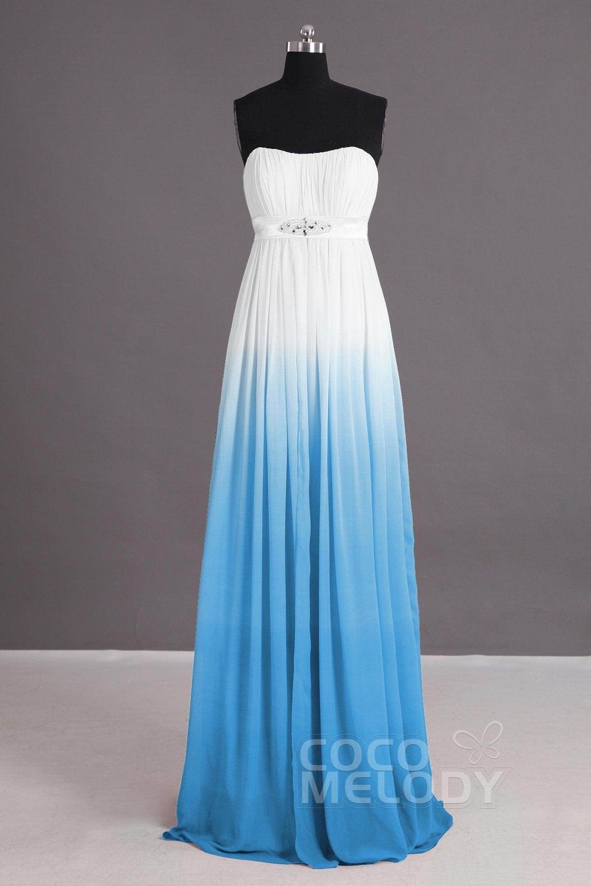 Sheath-Column Floor Length Chiffon Bridesmaid Dress Formal Dresses PR2917