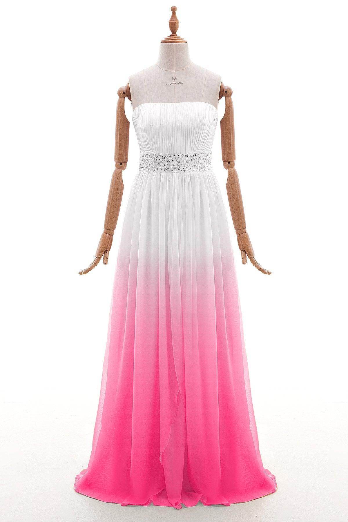 Sheath-Column Floor Length Ombre Bridesmaid Dress Formal Dresses PR2921