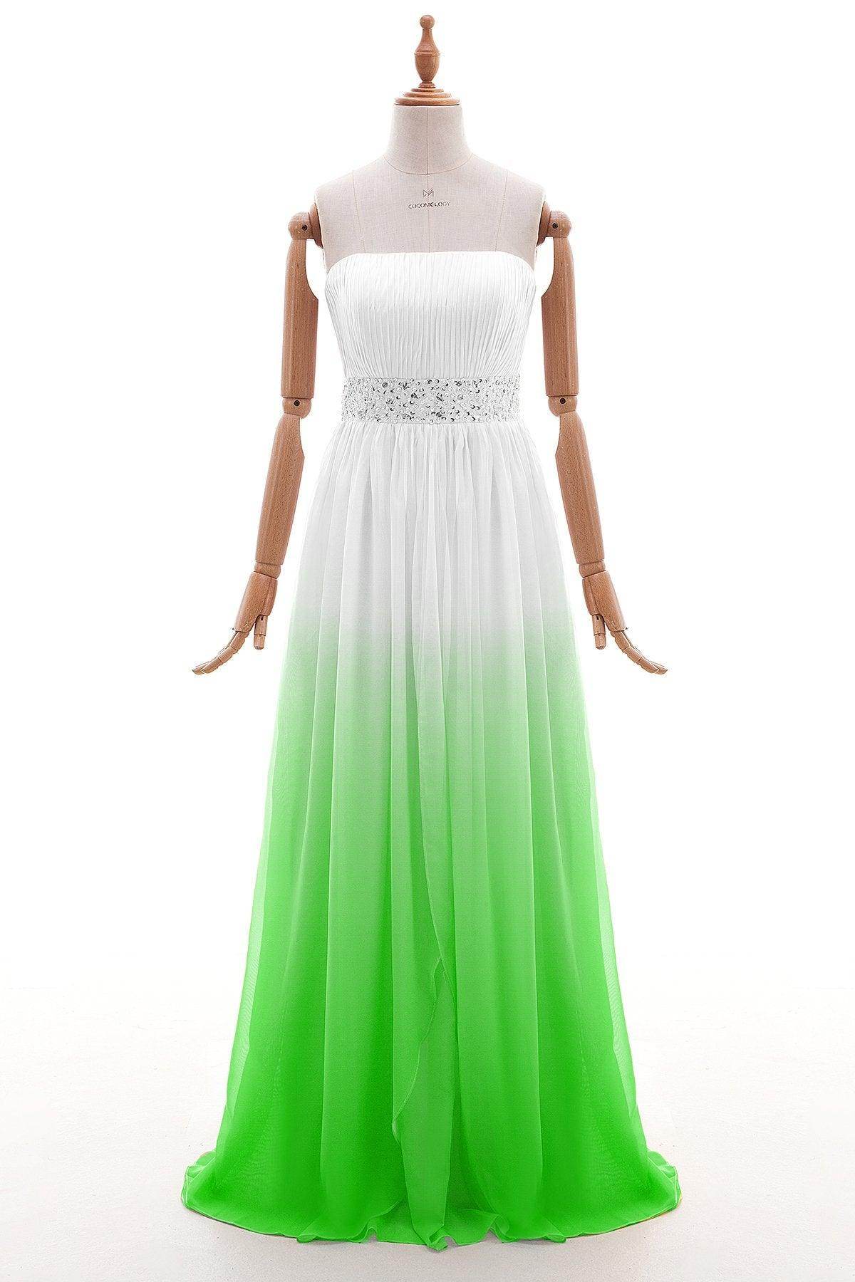 Sheath-Column Floor Length Ombre Bridesmaid Dress Formal Dresses PR2921