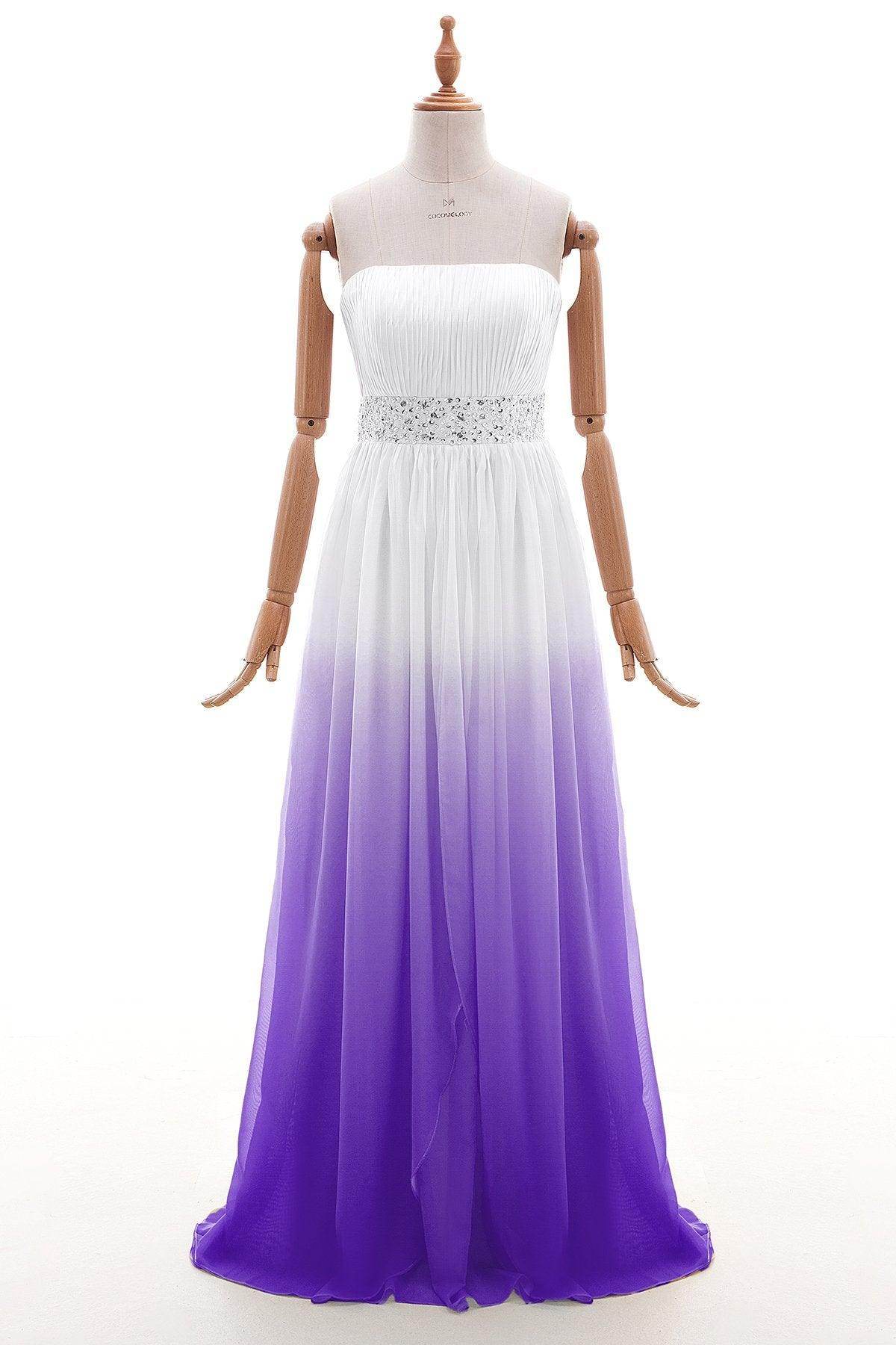 Sheath-Column Floor Length Ombre Bridesmaid Dress Formal Dresses PR2921