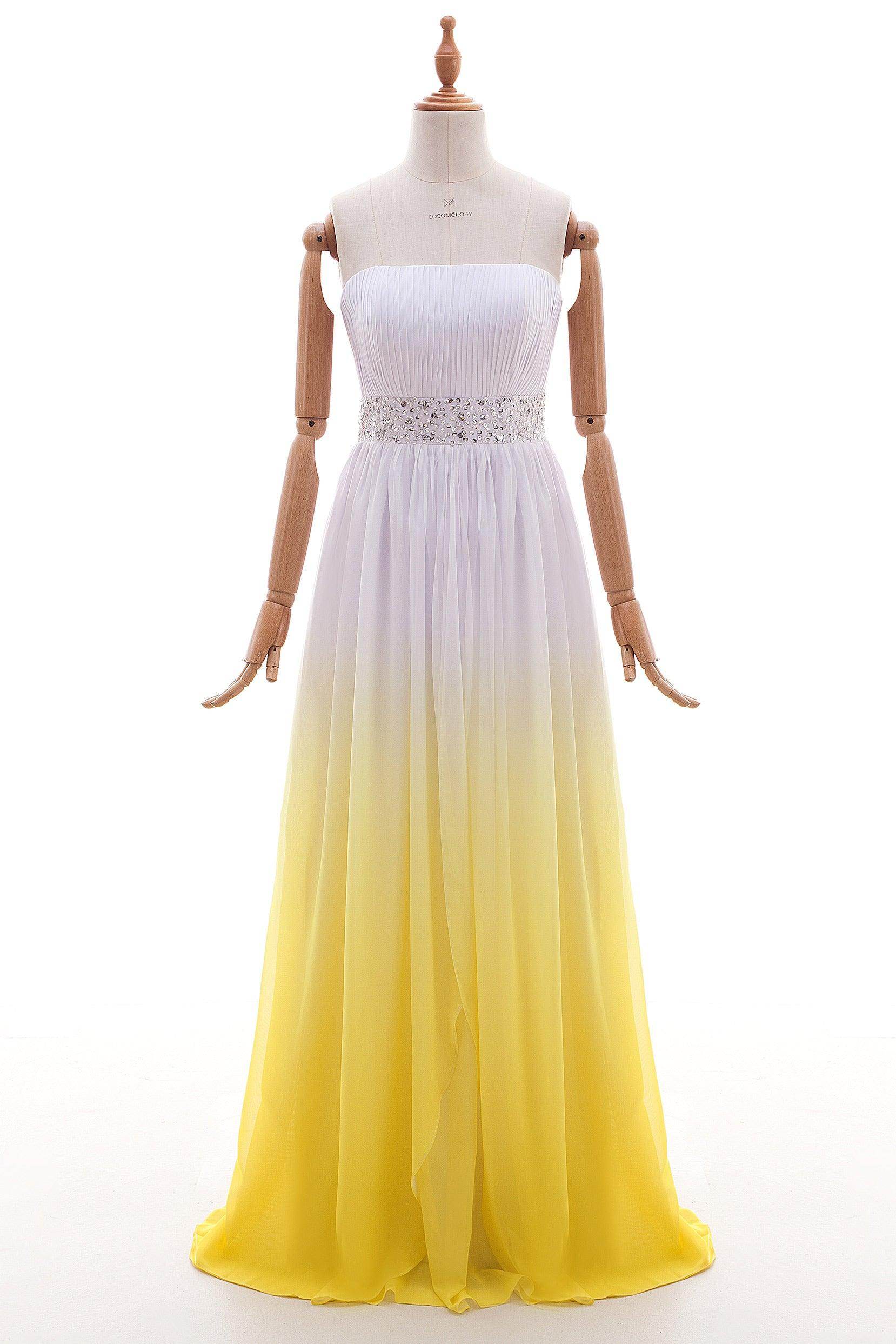 Sheath-Column Floor Length Ombre Bridesmaid Dress Formal Dresses PR2921