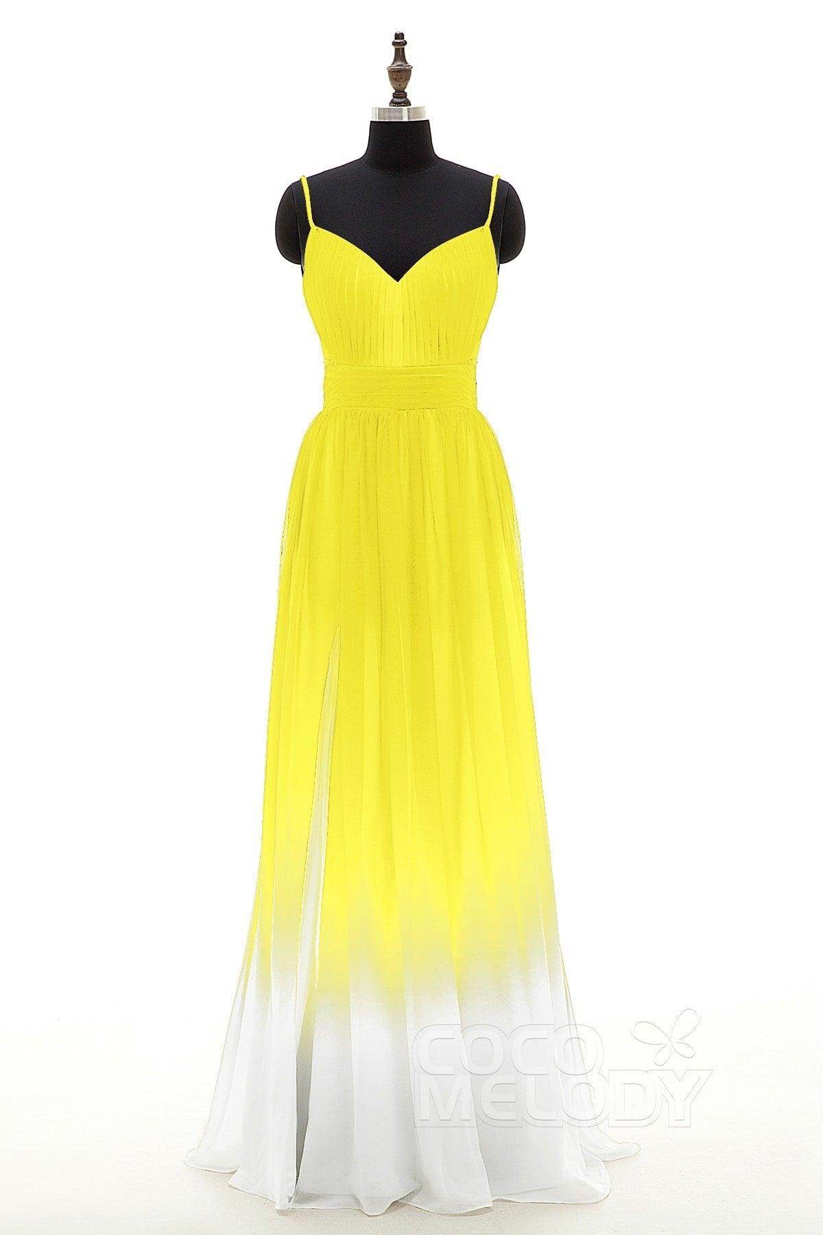 Sheath Floor Length Chiffon Ombre Bridesmaid Dress Formal Dresses PR3268