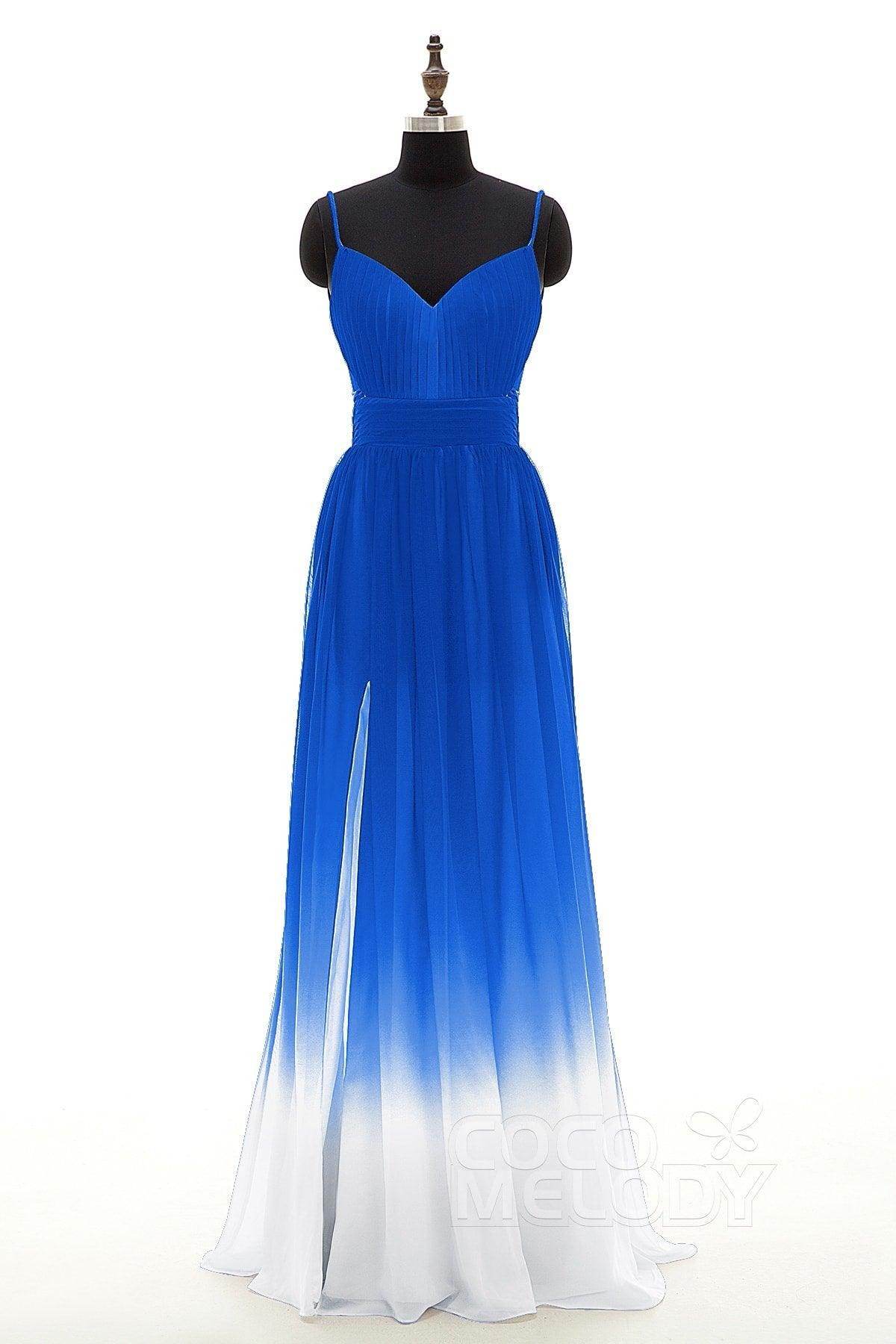 Sheath Floor Length Chiffon Ombre Bridesmaid Dress Formal Dresses PR3268