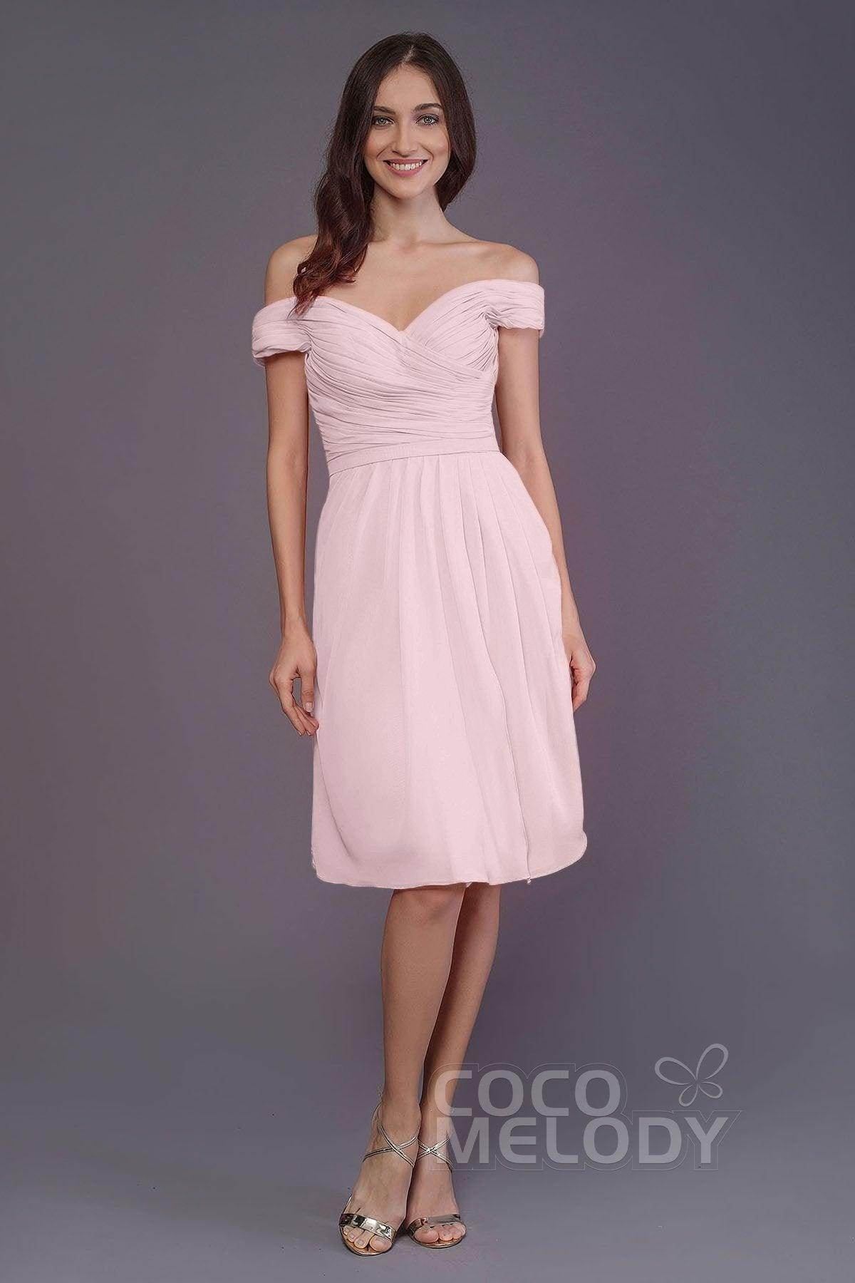 Sheath-Column Knee Length Short Bridesmaid Dress PR3485