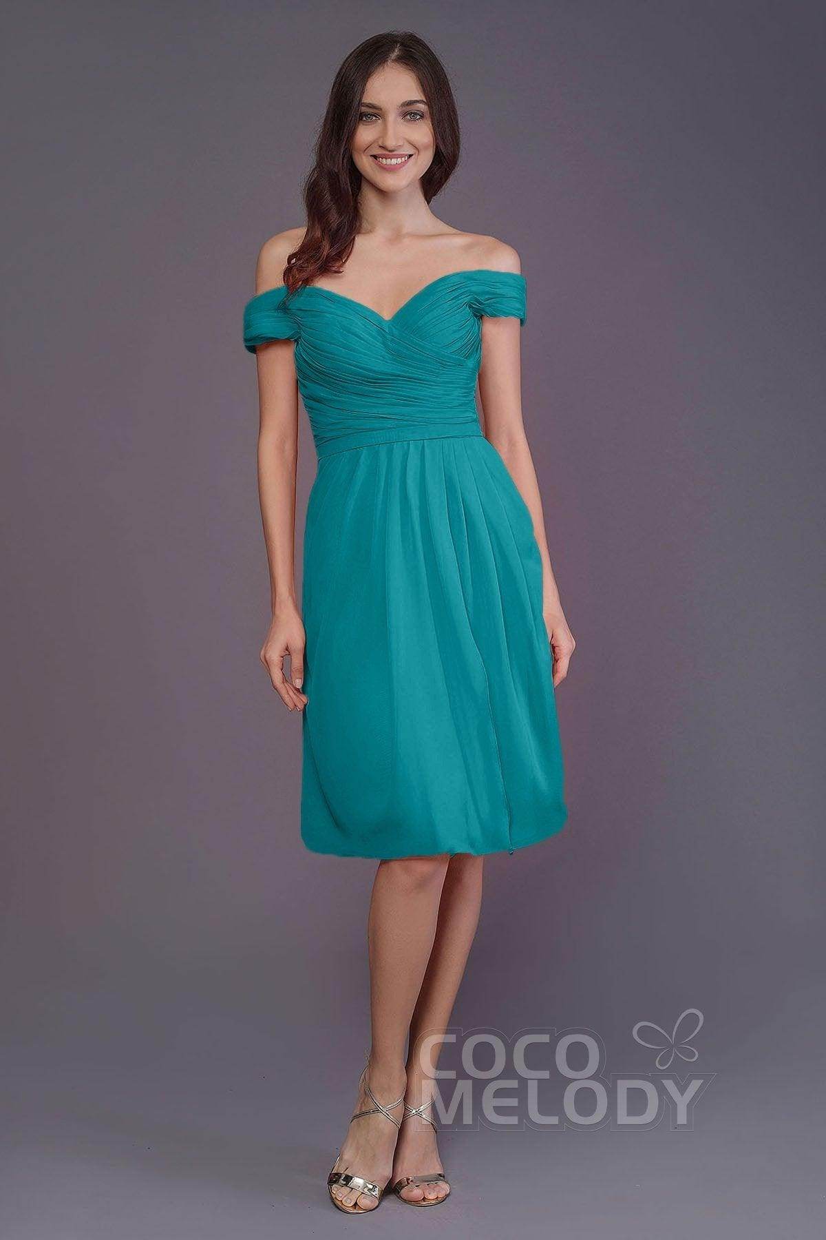 Sheath-Column Knee Length Short Bridesmaid Dress PR3485