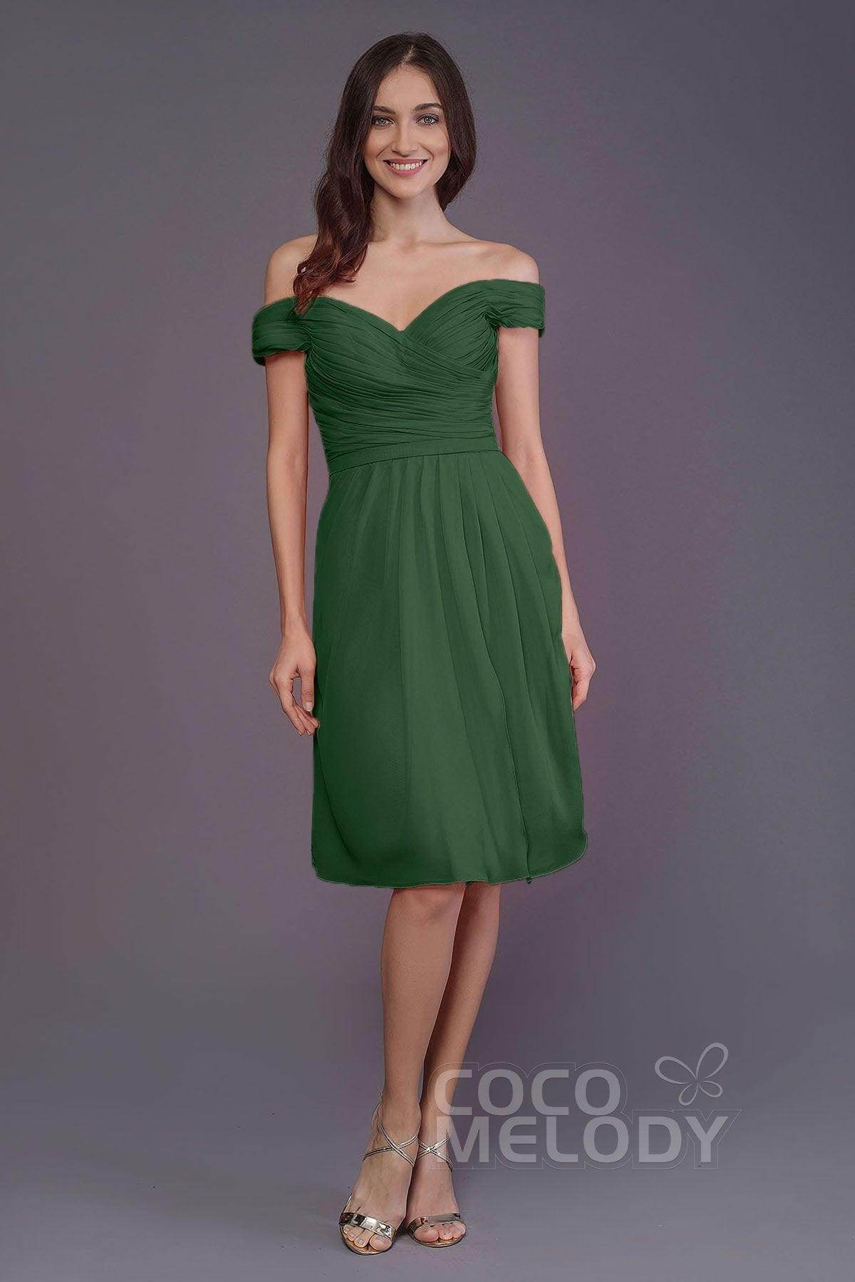 Sheath-Column Knee Length Short Bridesmaid Dress PR3485