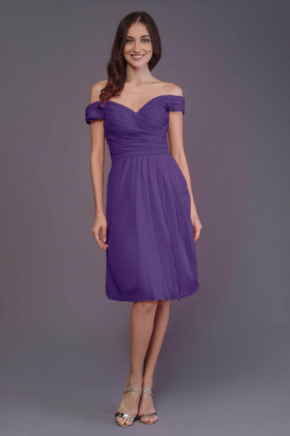 Sheath-Column Knee Length Short Bridesmaid Dress PR3485