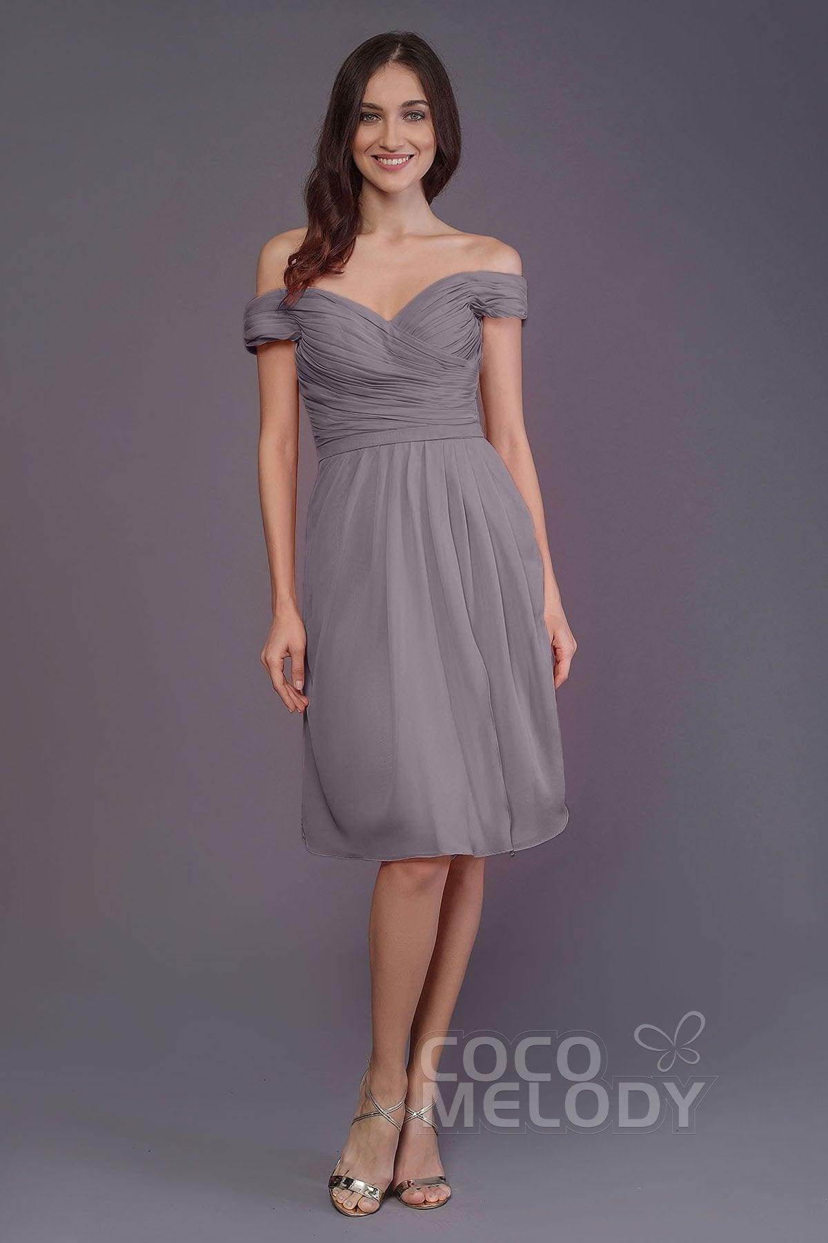 Sheath-Column Knee Length Short Bridesmaid Dress PR3485