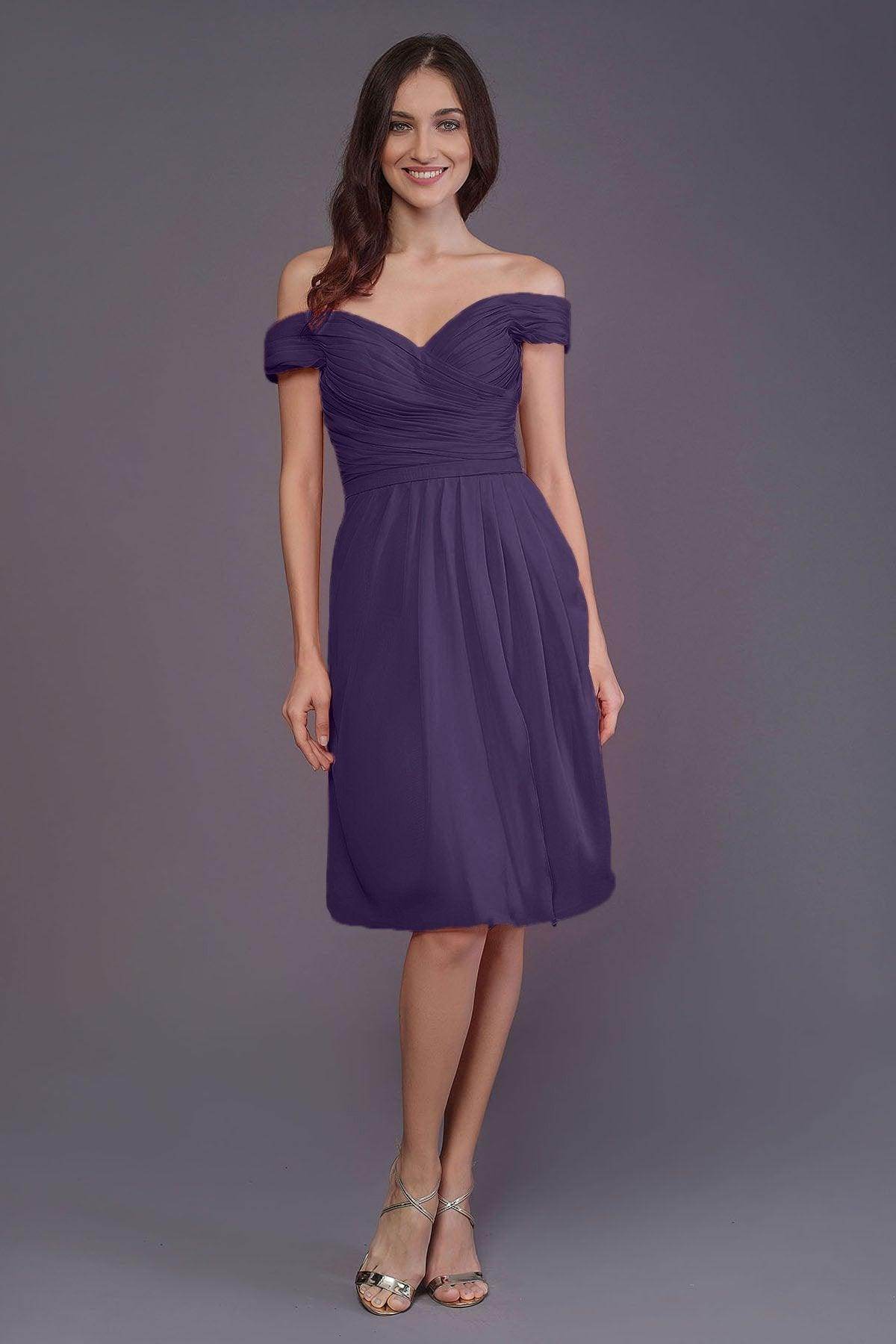 Sheath-Column Knee Length Short Bridesmaid Dress PR3485