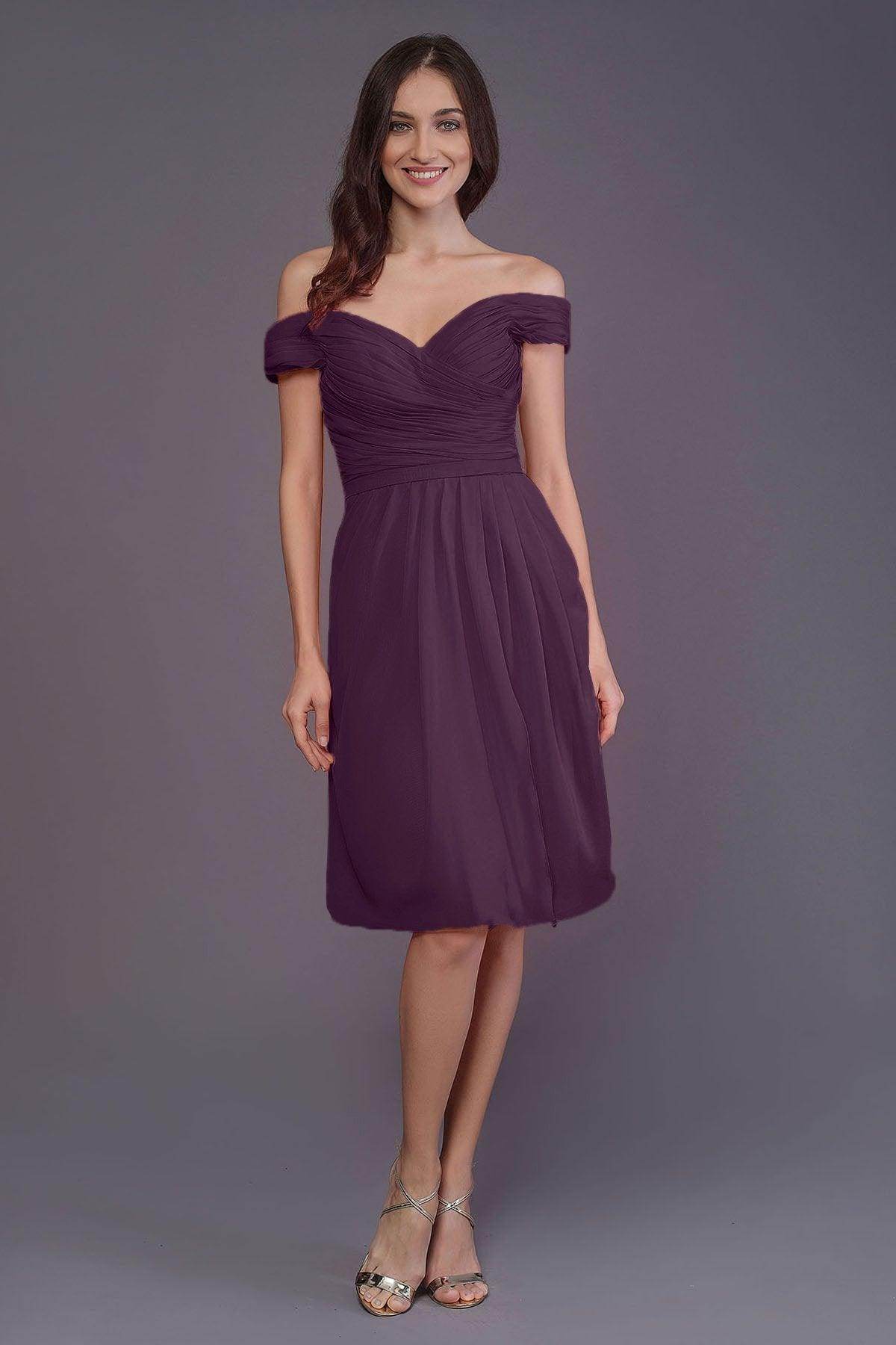 Sheath-Column Knee Length Short Bridesmaid Dress PR3485