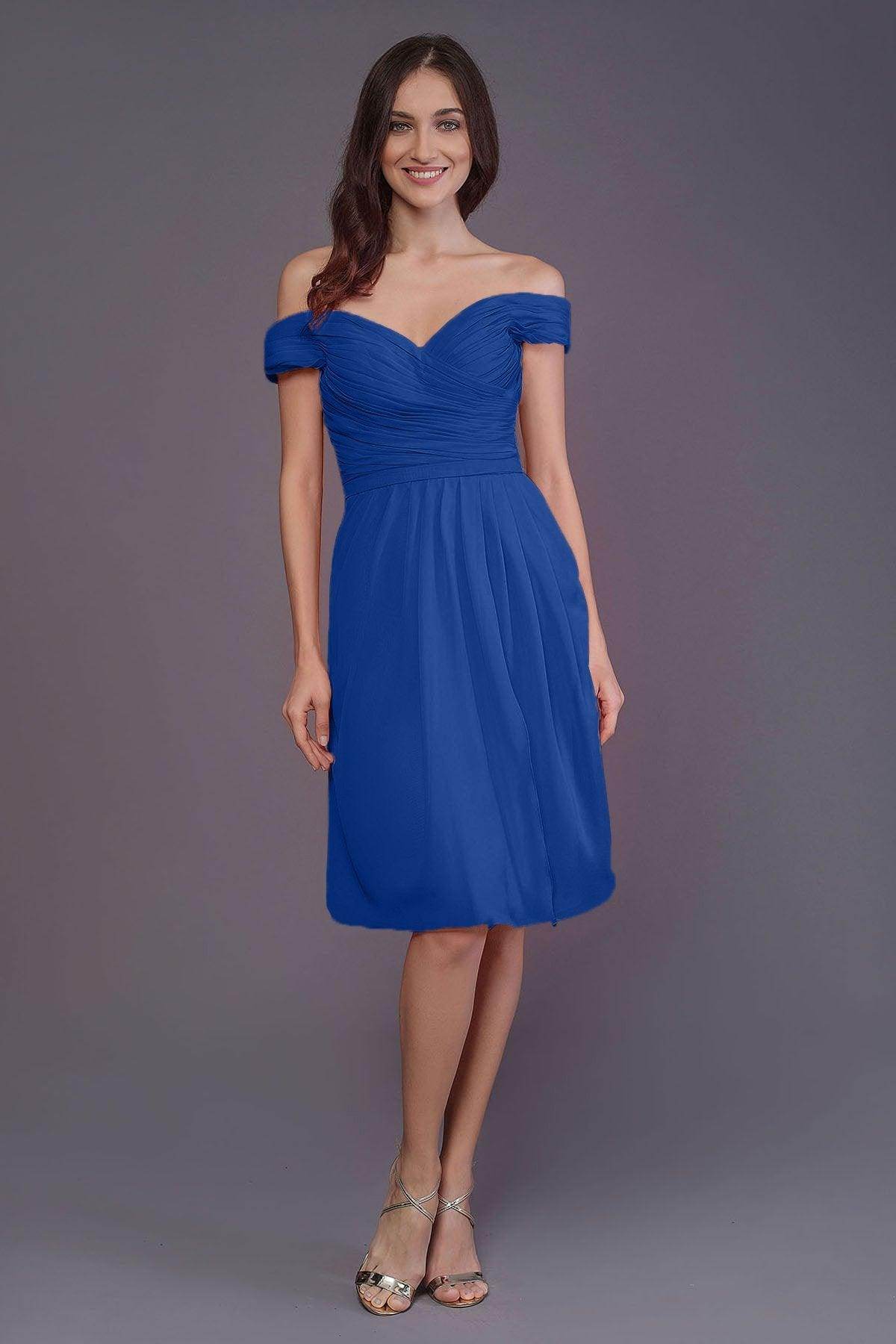 Sheath-Column Knee Length Short Bridesmaid Dress PR3485