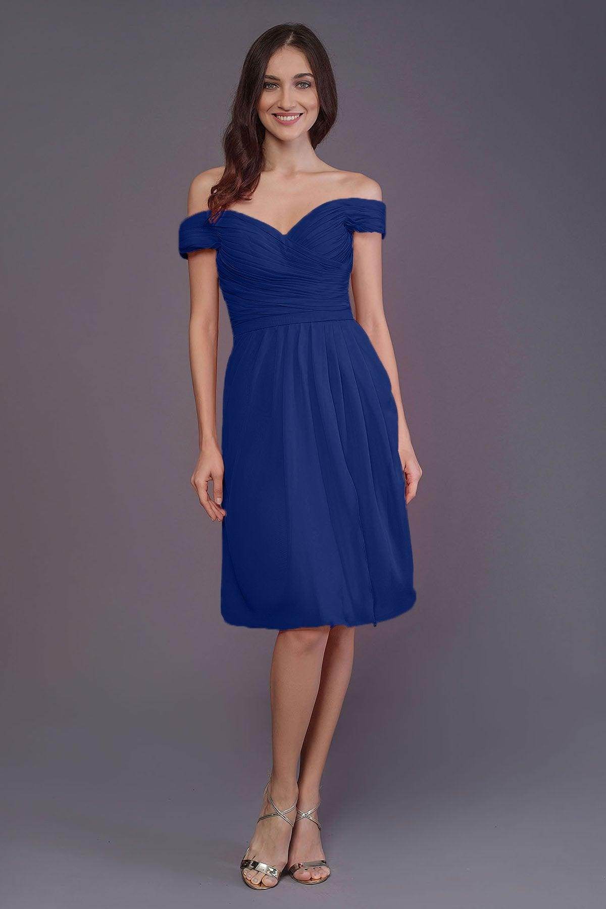 Sheath-Column Knee Length Short Bridesmaid Dress PR3485