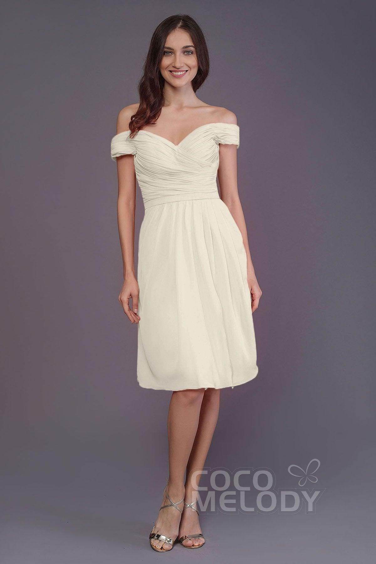 Sheath-Column Knee Length Short Bridesmaid Dress PR3485