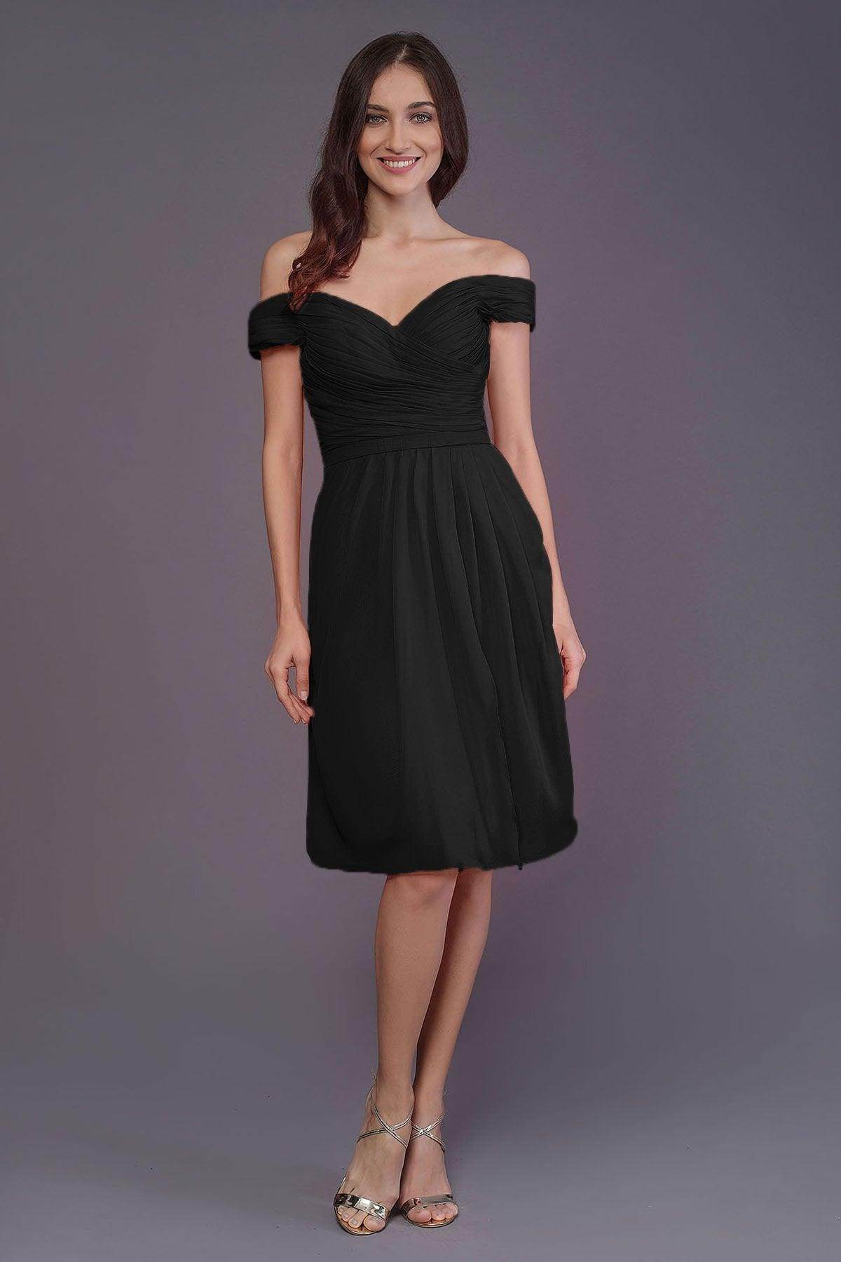 Sheath-Column Knee Length Short Bridesmaid Dress PR3485