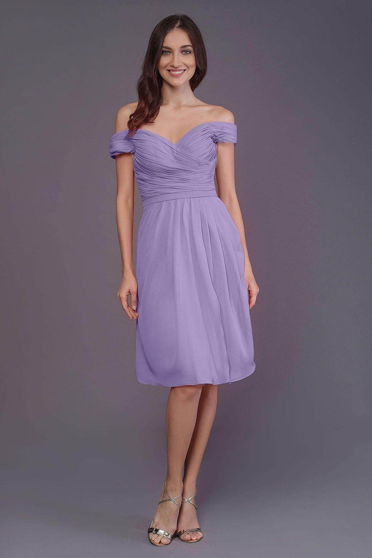 Sheath-Column Knee Length Short Bridesmaid Dress PR3485