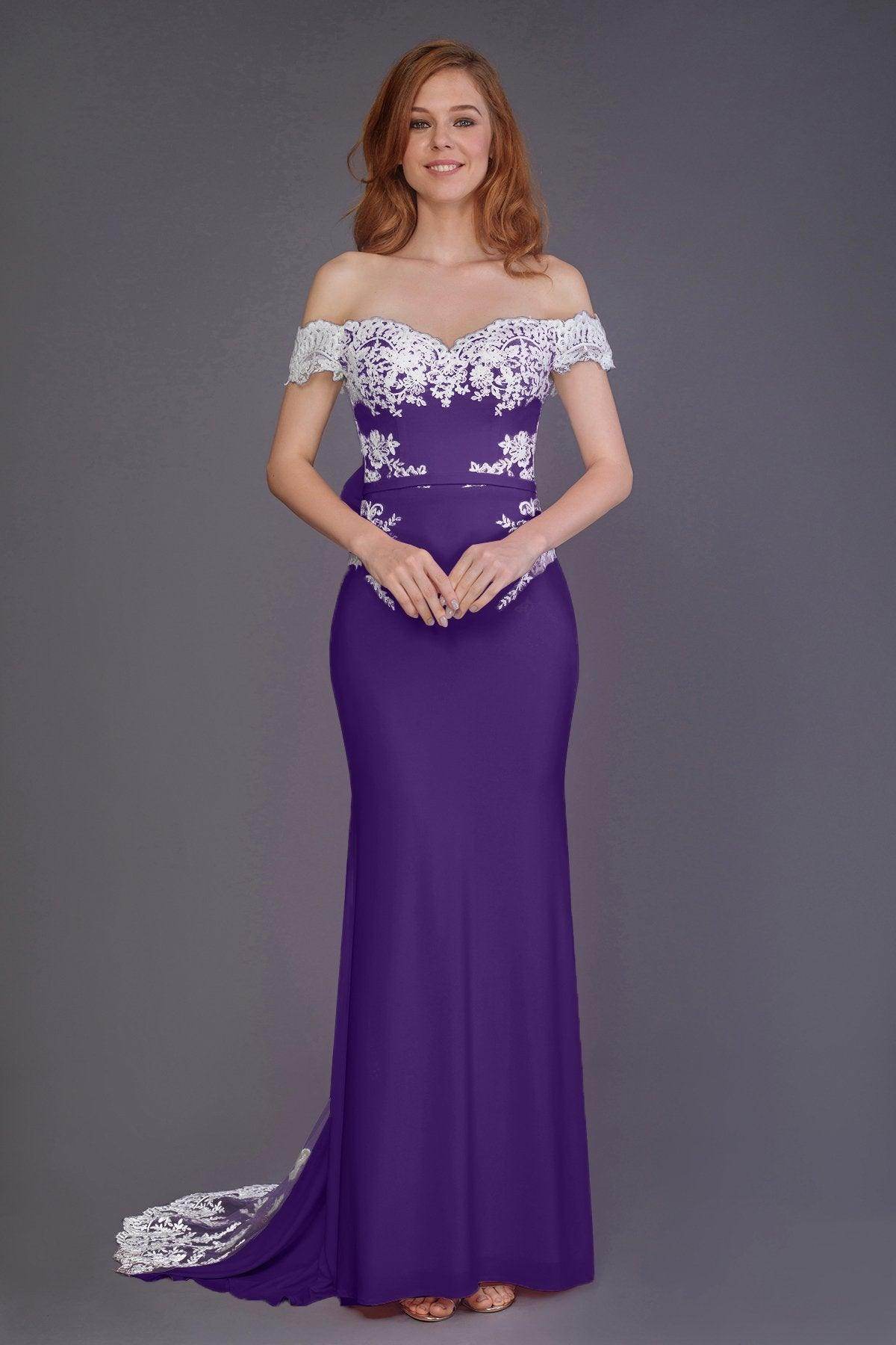 Mermaid Sweep Train Knitted Fabric Bridesmaid Dress PR3491